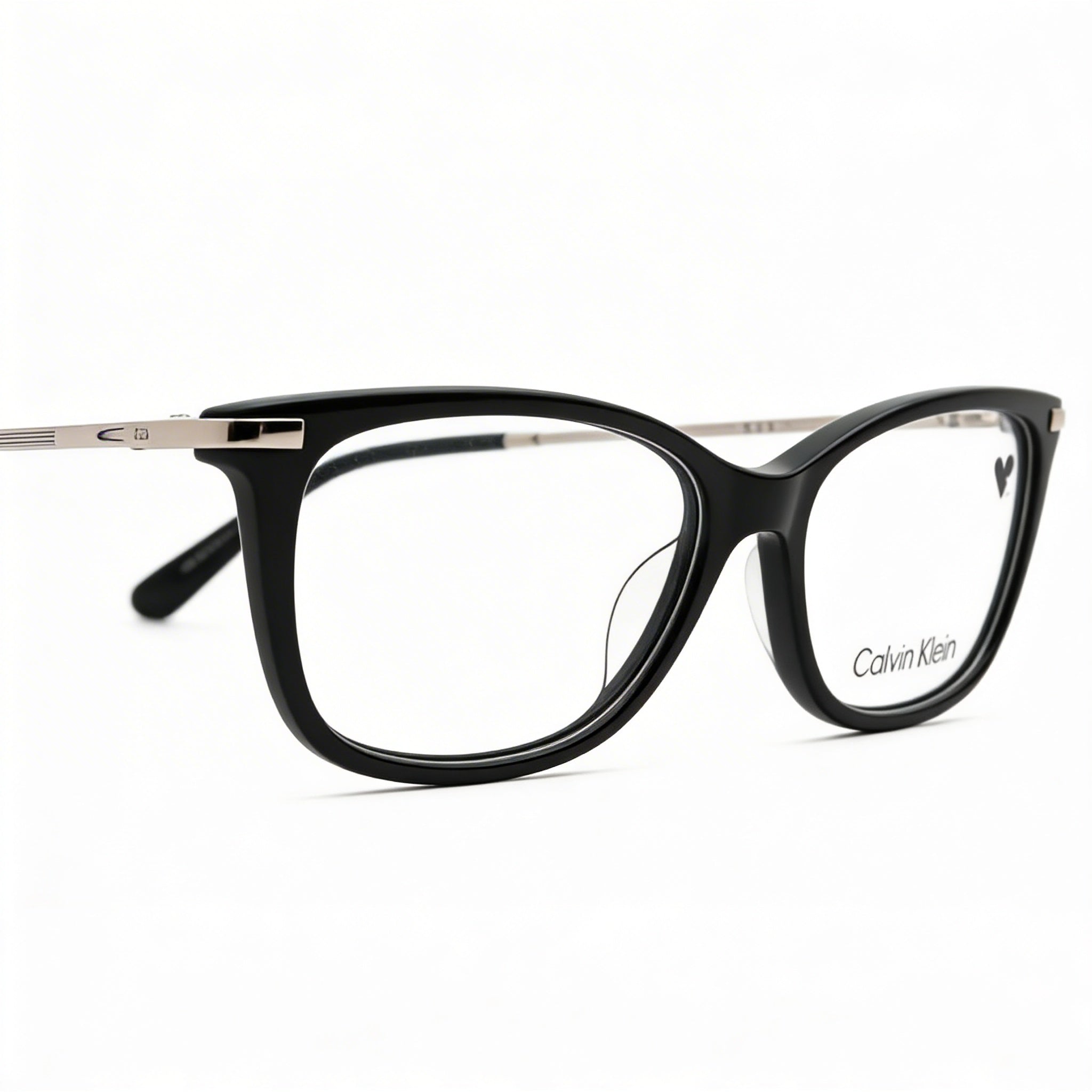 Calvin Klein Ck22501 Unisex Optical Frames, Cat Eye Full Rim, Shiny Black Plastic, 51mm, Photo 3