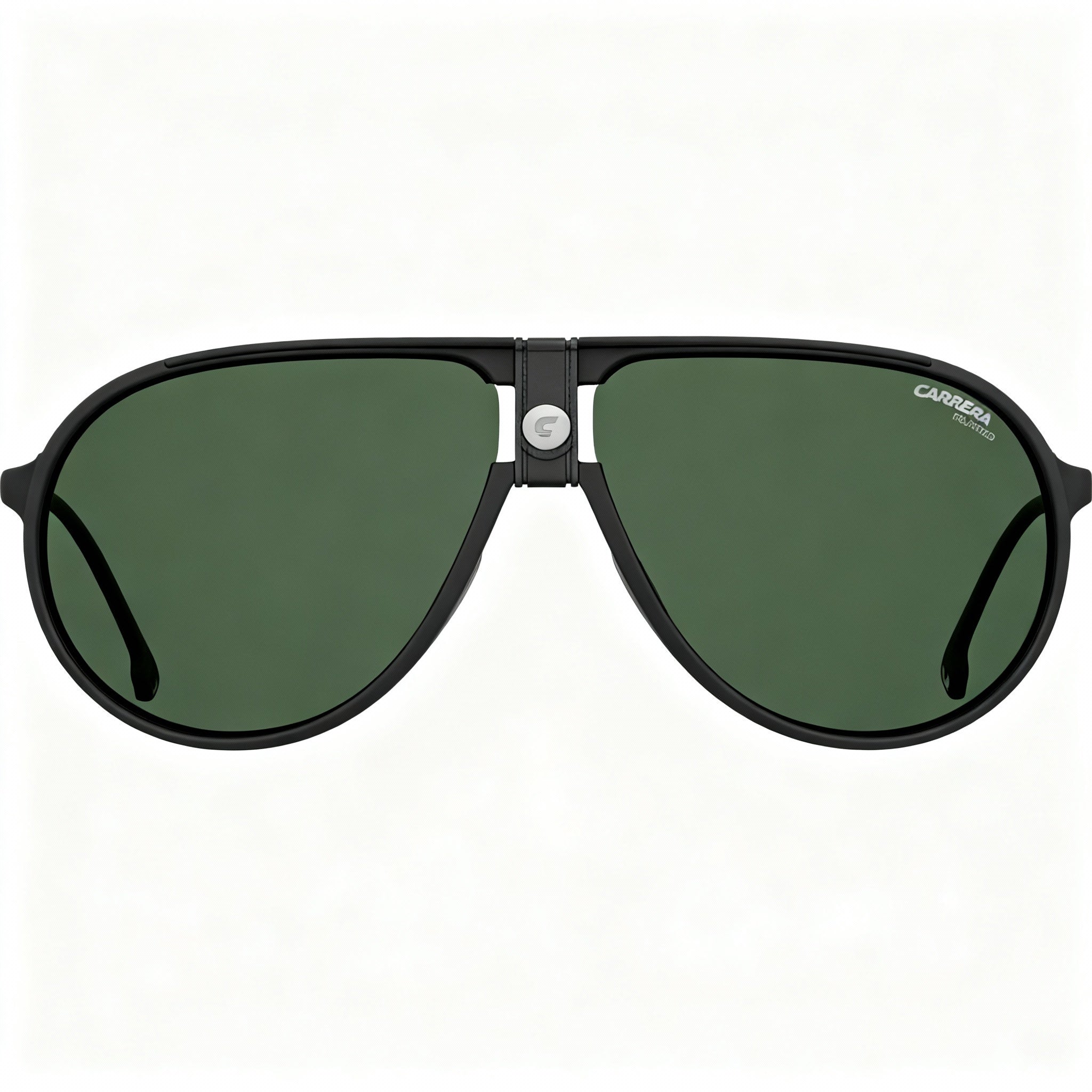 Carrera 1034/S Unisex Aviator Polycarbonate Sunglasses, Matte Black Frame, Green Polarized Lenses, 63-12-140mm, Photo 3