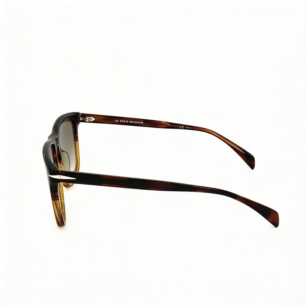 David Beckham Classic Unisex Acetate Frame Brown Stripped Brown UV Protected Non-Polarized Sunglasses 55mm