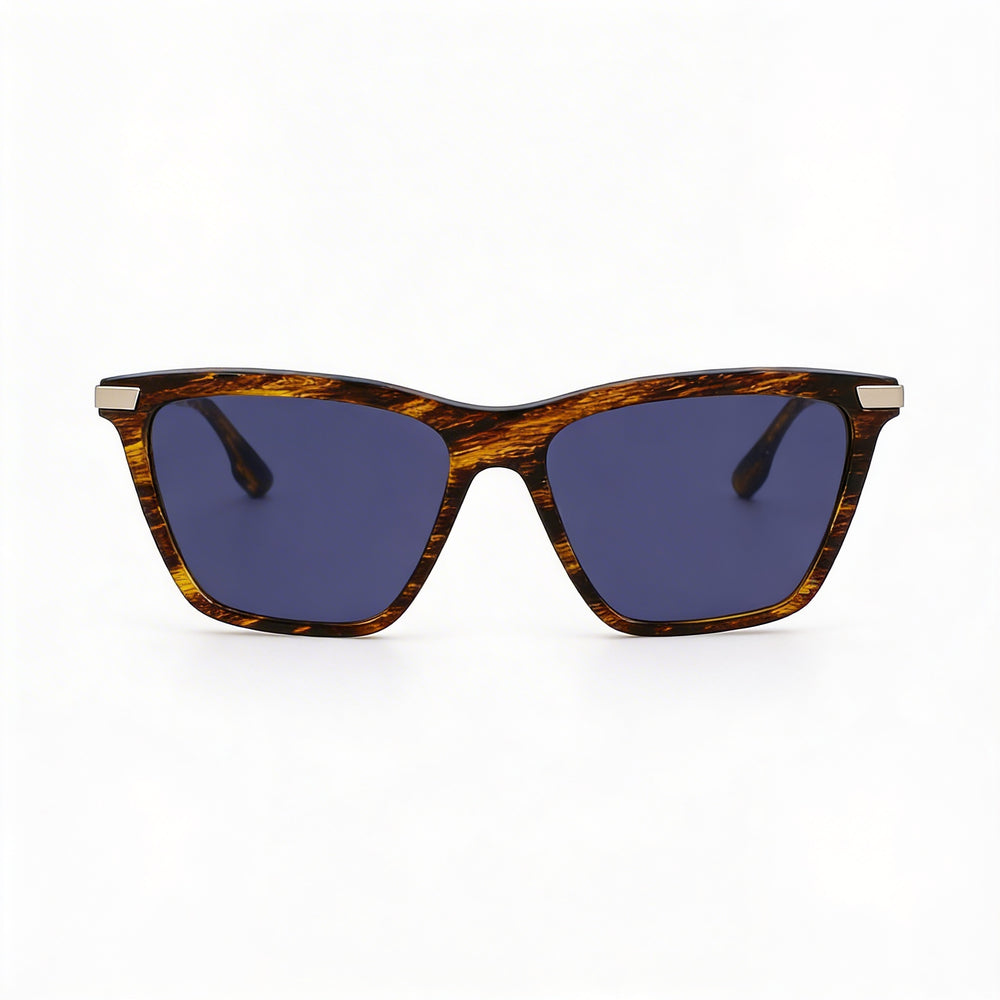 Victoria Beckham Modern Acetate Frame Polycarbonate Lenses Women's Sunglasses Translucent Horn 57mm
