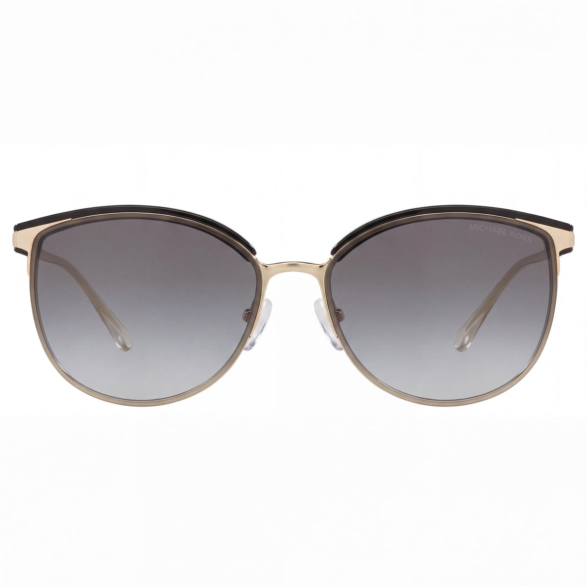 Michael Kors Women's 1088 Magnolia Round Metal Gold, Light Gold Dark Grey Sunglasses with Grey Non- Lenses 16-140mm, Photo 2