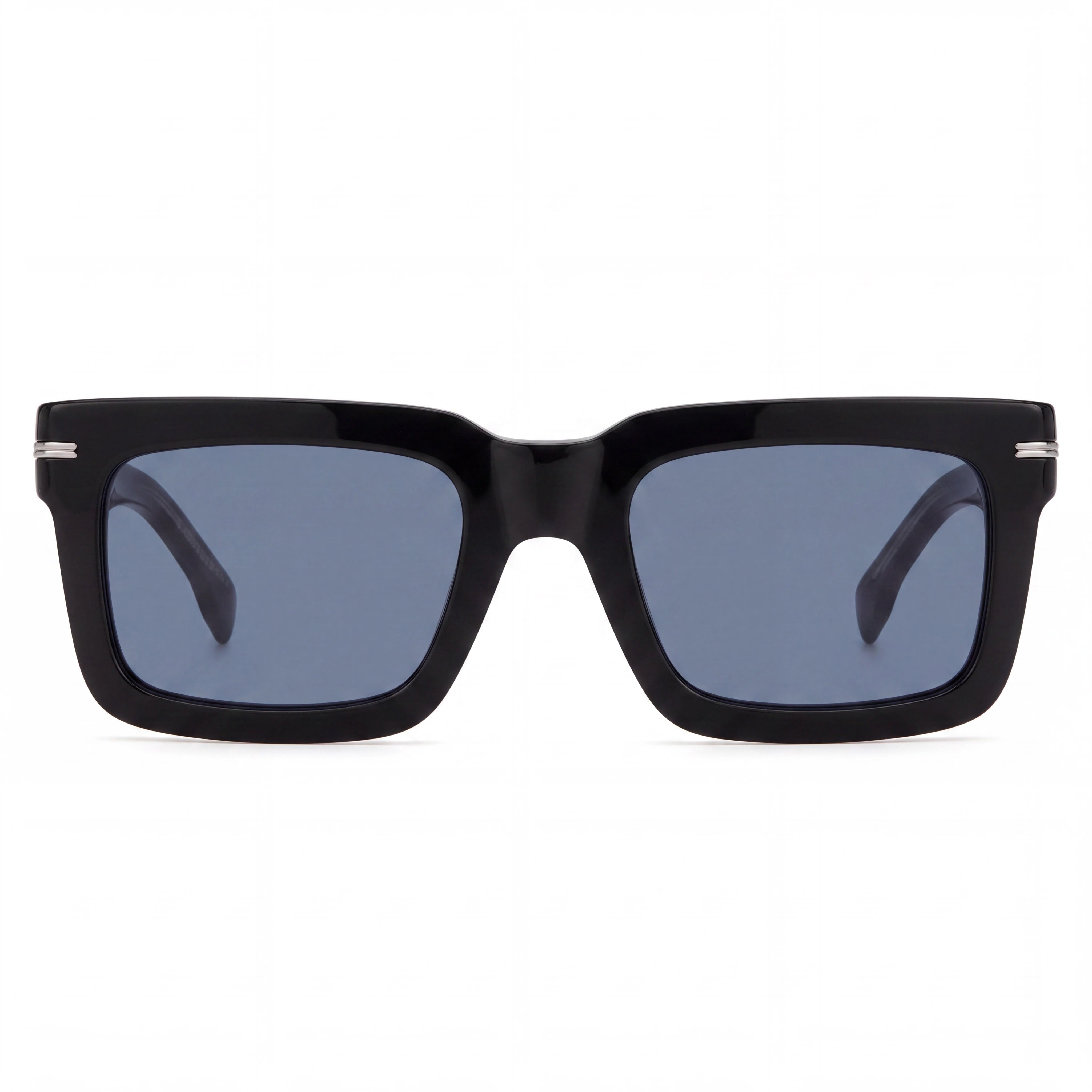 Gafas de sol Hugo Boss Modern para hombre, estampado negro, armazón de policarbonato negro, protección UV, 51 mm, Photo 2