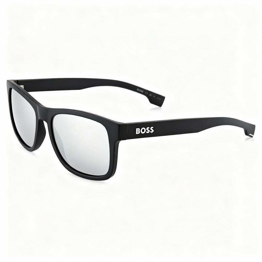 Gafas de sol Hugo Boss B1568s para hombre, montura de propionato inyectado en negro mate, no polarizadas, con protección UV 100 %, lentes de 55 mm