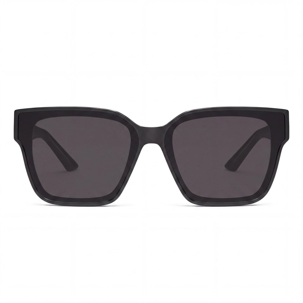 QUAY AUSTRALIA Drive in Unisex Gafas de Sol Cuadradas de Montura Inyectada Negra Protección UV 66mm
