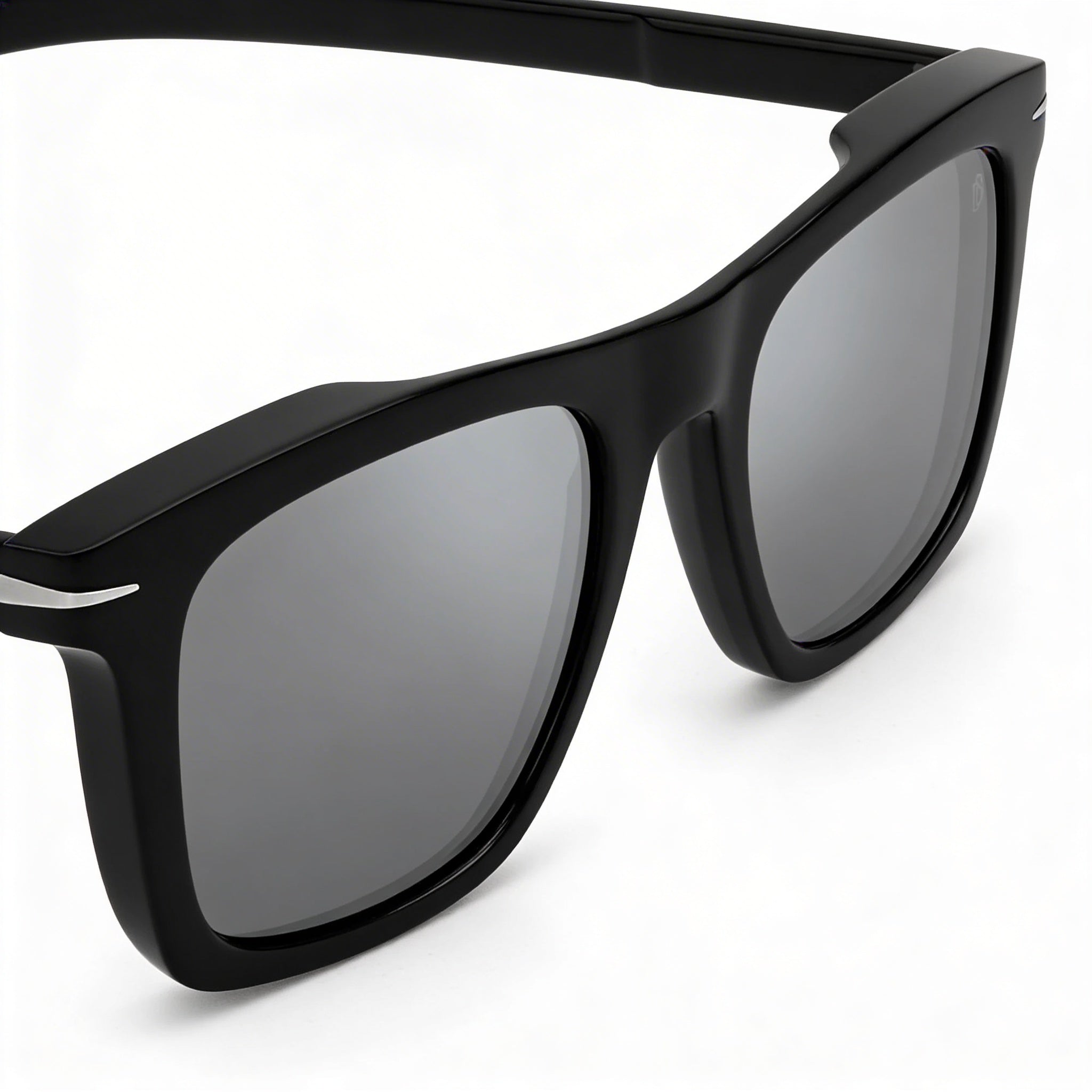 David Beckham Db 7000/S Unisex Black Acetate Frame Non-Polarized Silver Mirror Lenses 51mm Sunglasses, Photo 2