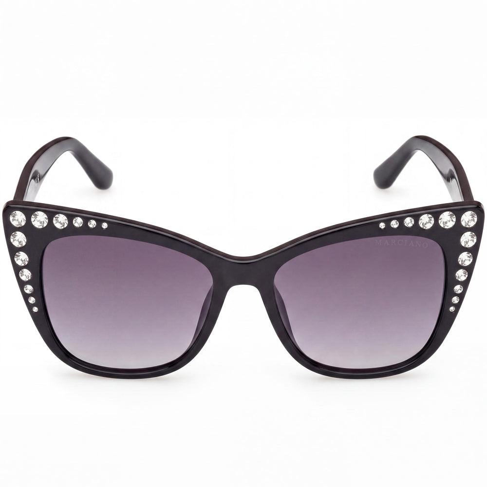 Gafas Guess by Marciano Gm00000 para mujer, montura inyectada, color negro brillante, lente negra, no polarizadas, 54 mm