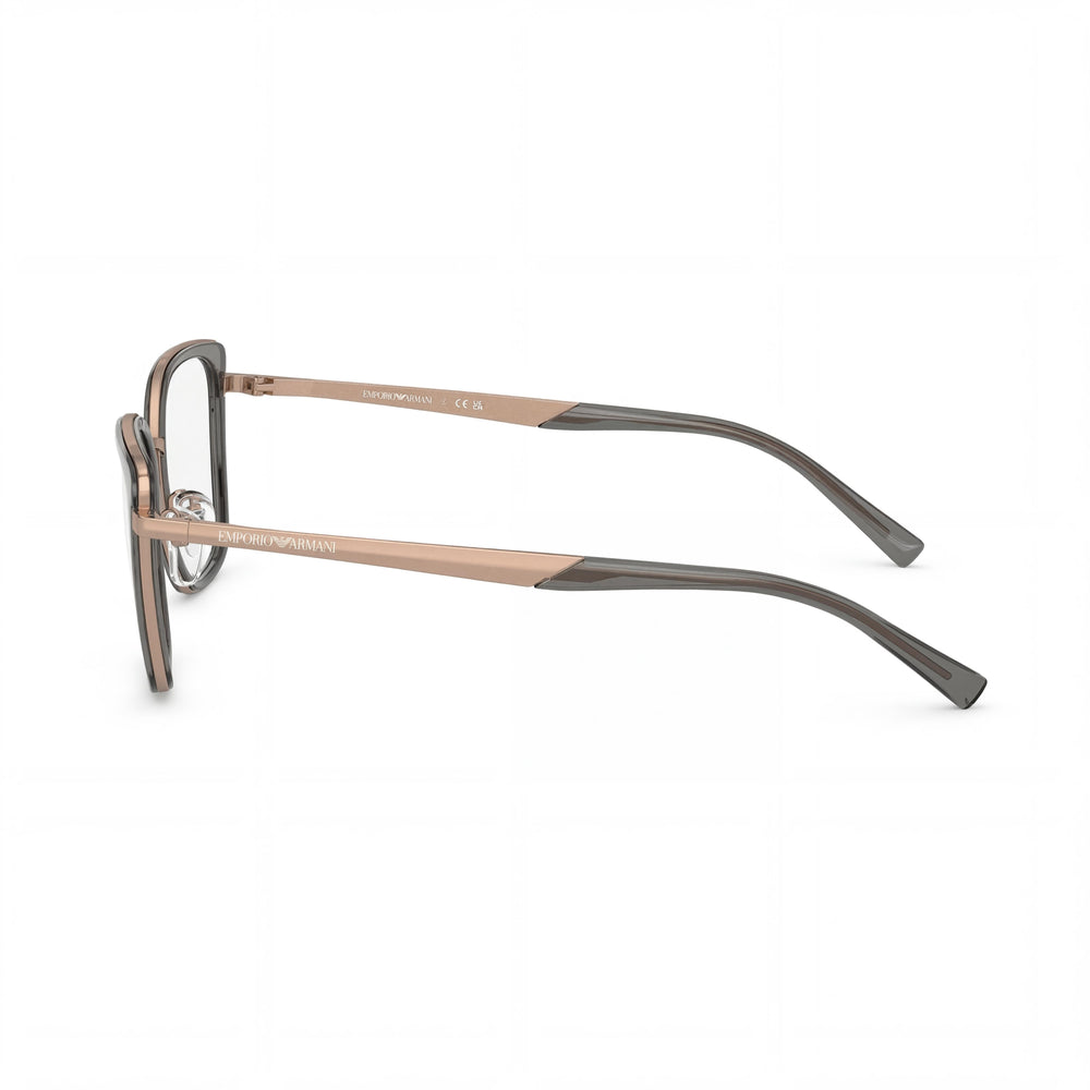 Emporio Armani Ea1152 Women's Cat Eye Metal Prescription Eyeglasses Shiny Rose Gold Grey 50-17-140