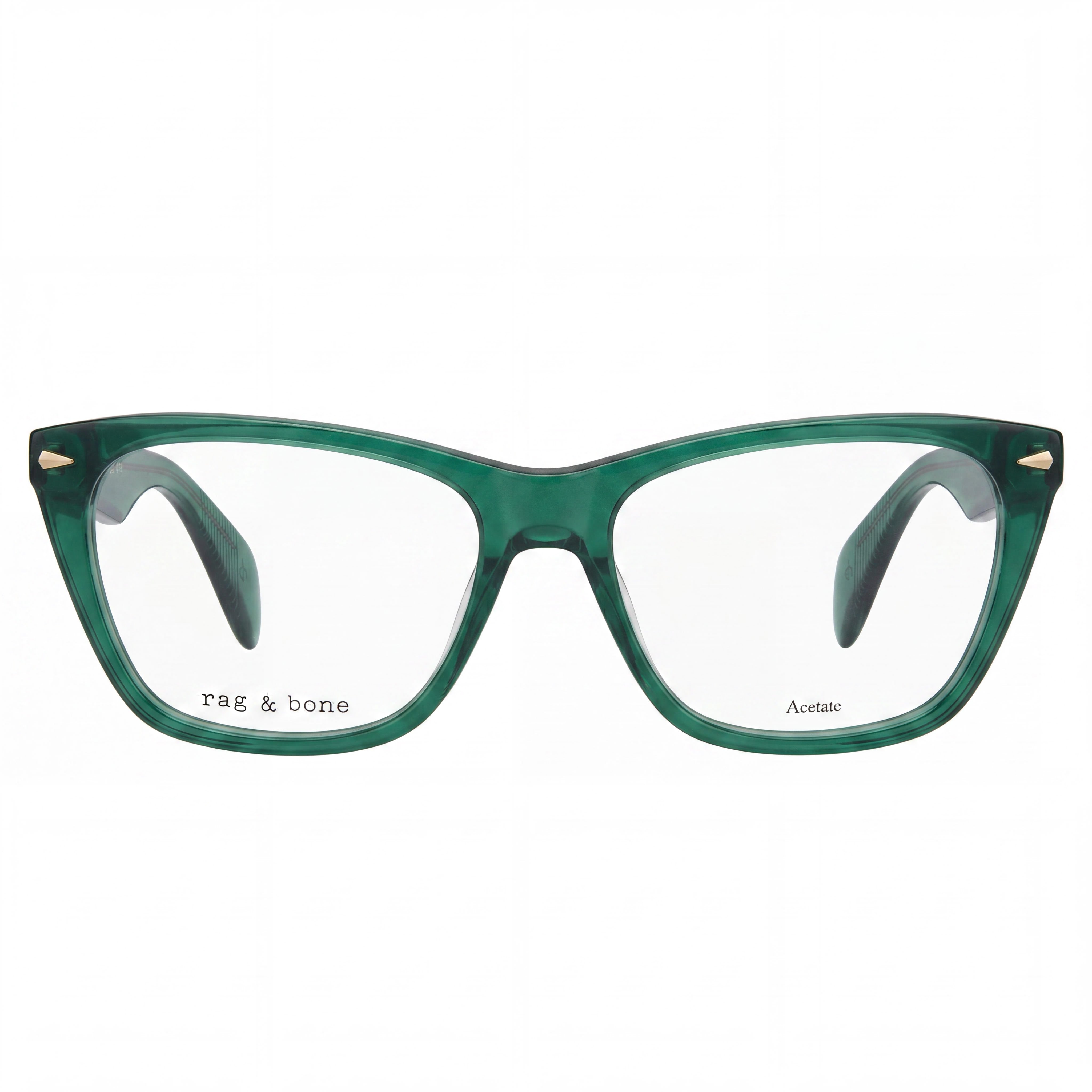 Rag & Bone Modern Women's Transparent Green Acetate Cat Eye Full Rim Eyeglasses 53mm, Photo 2