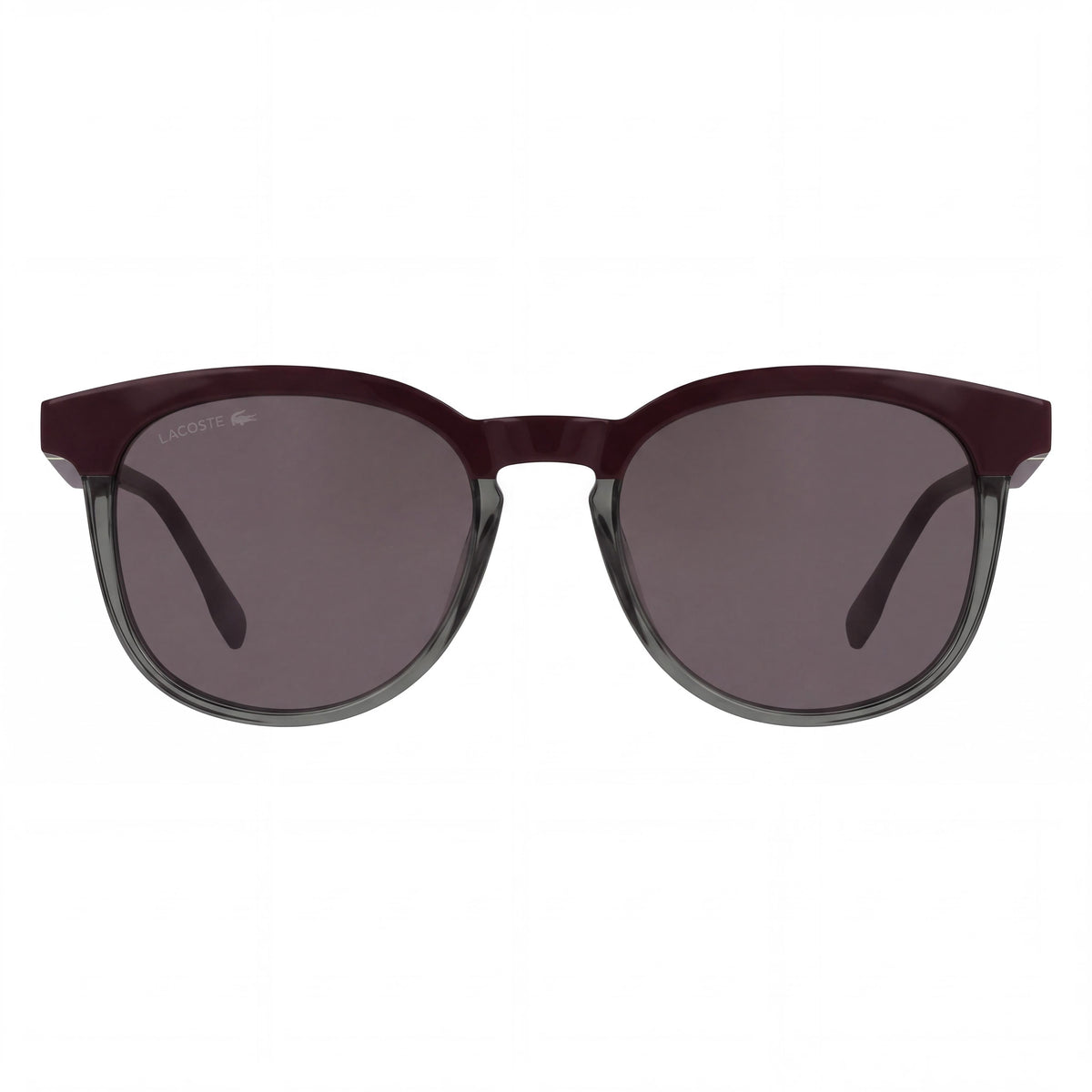 Lacoste L6073s Men's Plastic RXable Sunglasses, Burgundy Transparent Grey, Solid Wine Non-Polarized Lenses, UV 400, 52mm, Photo 2
