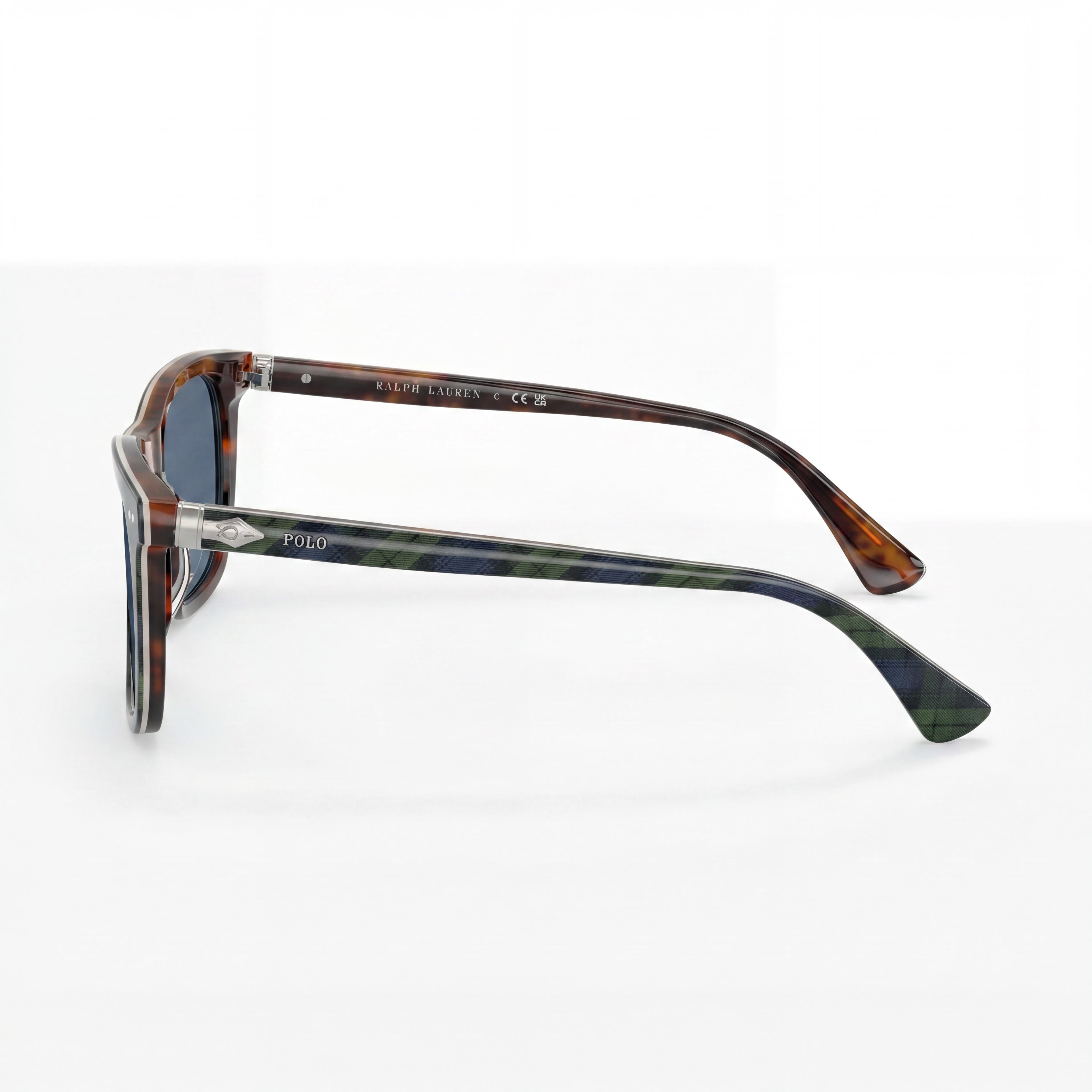POLO RALPH LAUREN Ph4220u Universal Fit Women's Shiny Tartan Blue/Green Plastic 100% UV Protection Sunglasses 55mm, Photo 3