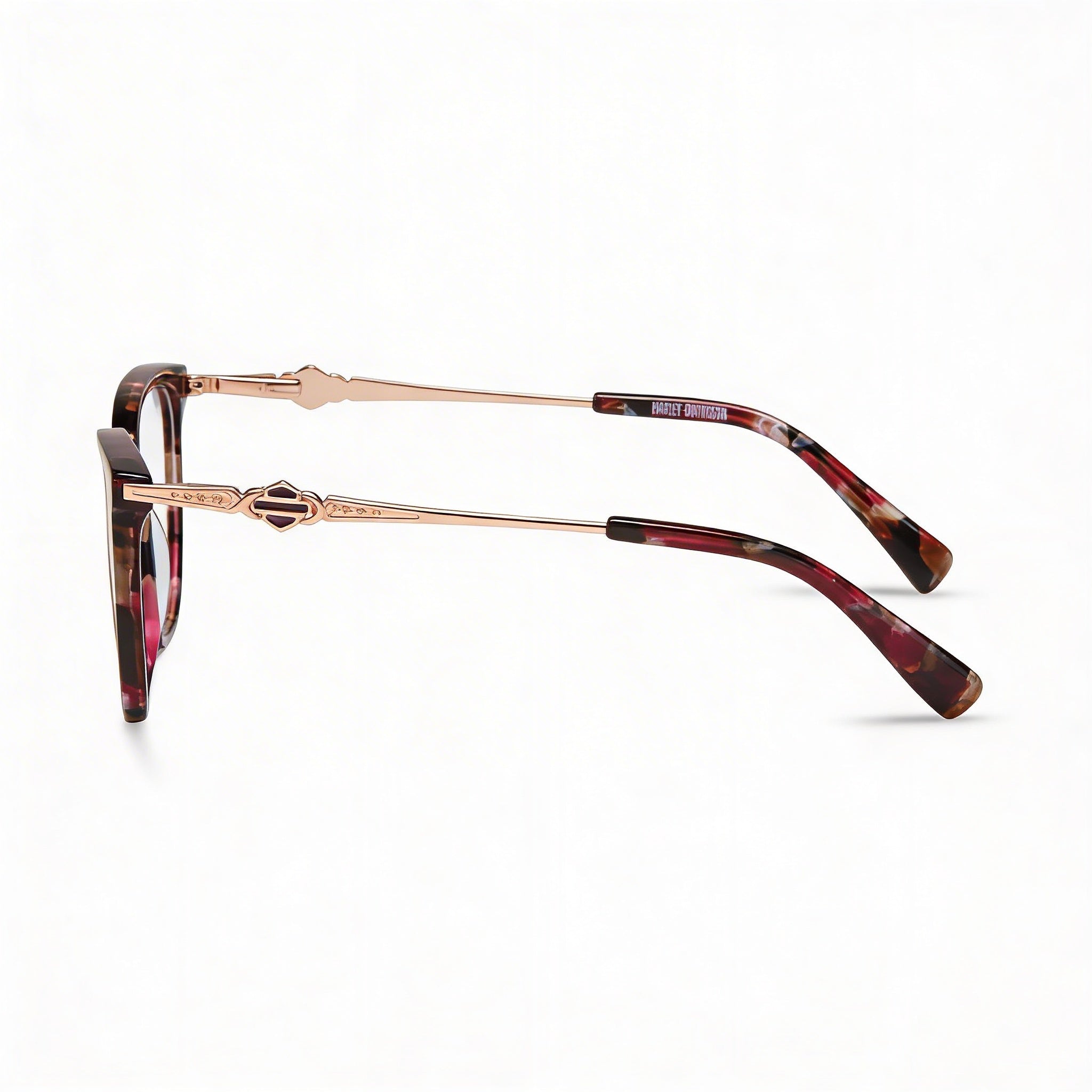 Harley-Davidson Hd0564 Men's Eyewear with Bordeaux Plastic Frame and Clear Lenses 54mm, Photo 3