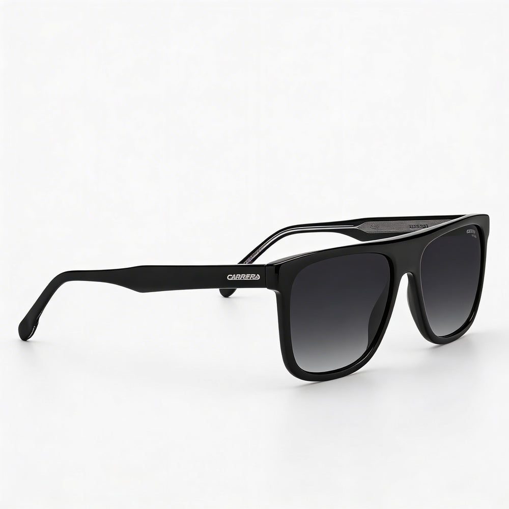 Gafas de sol Carrera 267/S para hombre, de acetato negro y gris, con protección UV y graduadas, de 56 mm