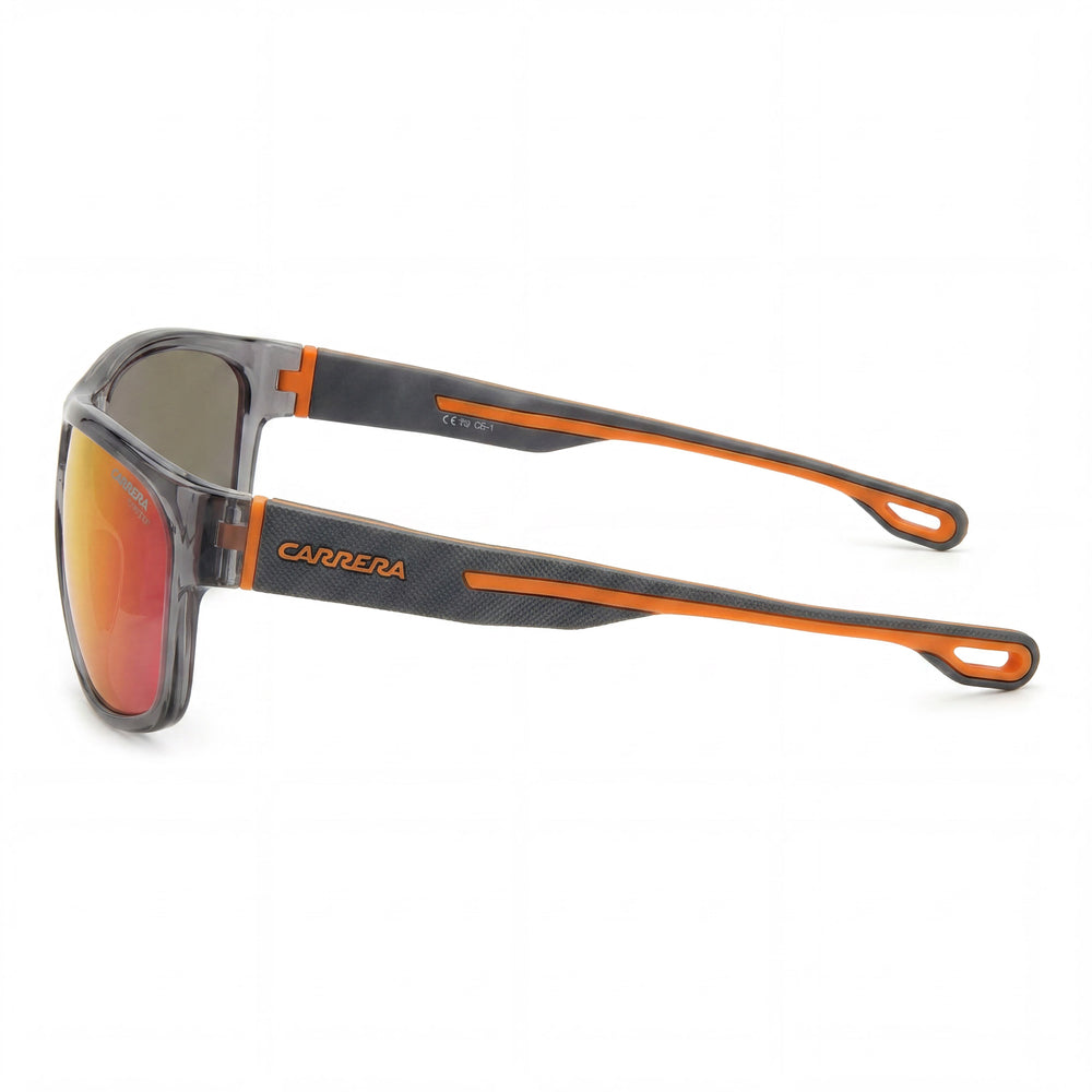 Carrera Casual Hombre Poliamida Ecológica Gris Naranja Lente Policarbonato con Protección UV 400 63mm