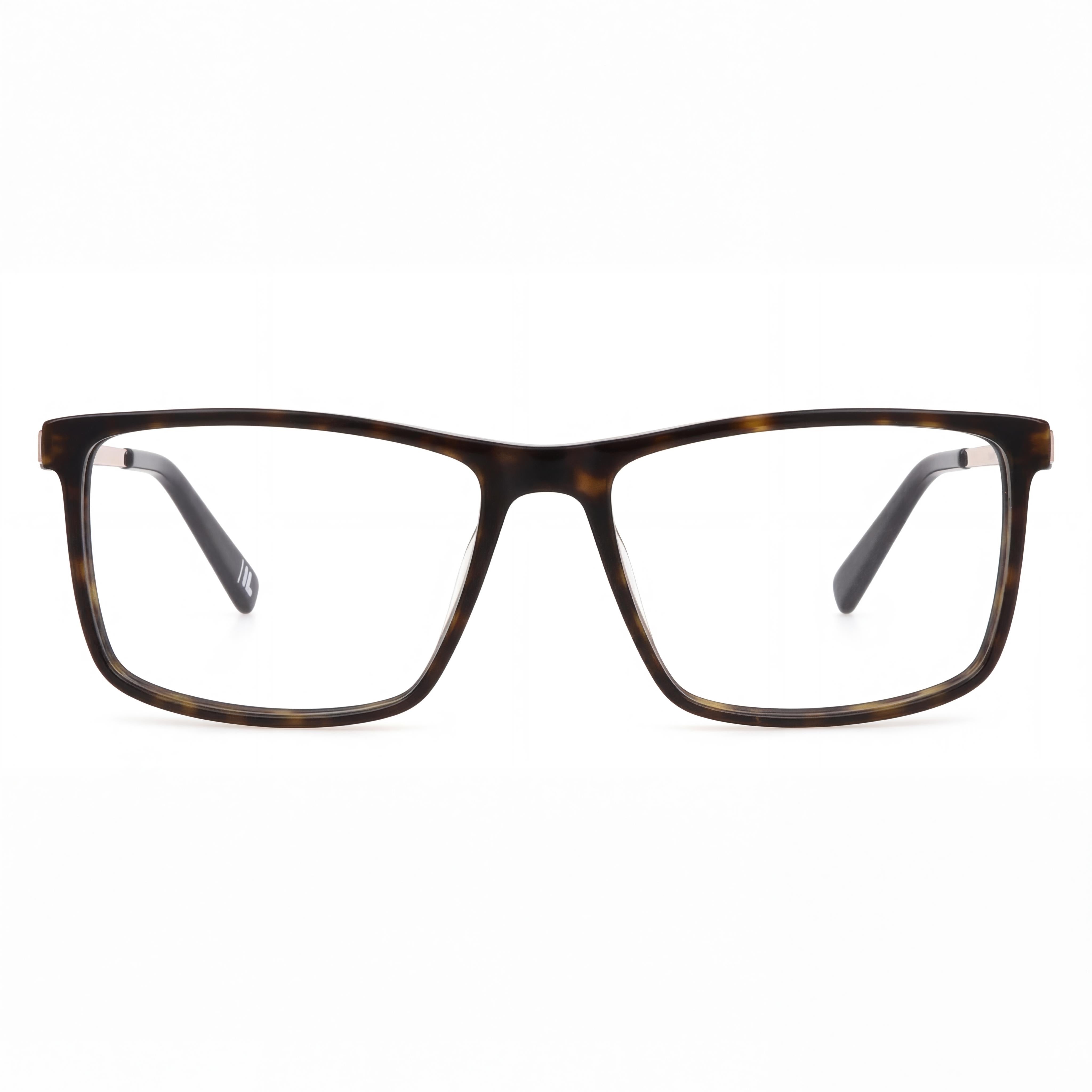 Fila Classic Unisex Eyeglasses with Acetate-Metal Combination Frame in Shiny Dark Havana 54mm, Photo 2