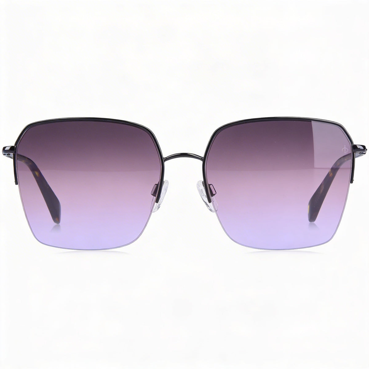 Rag & Bone Modern Black Square Sunglasses for Women, 58mm, Photo 2