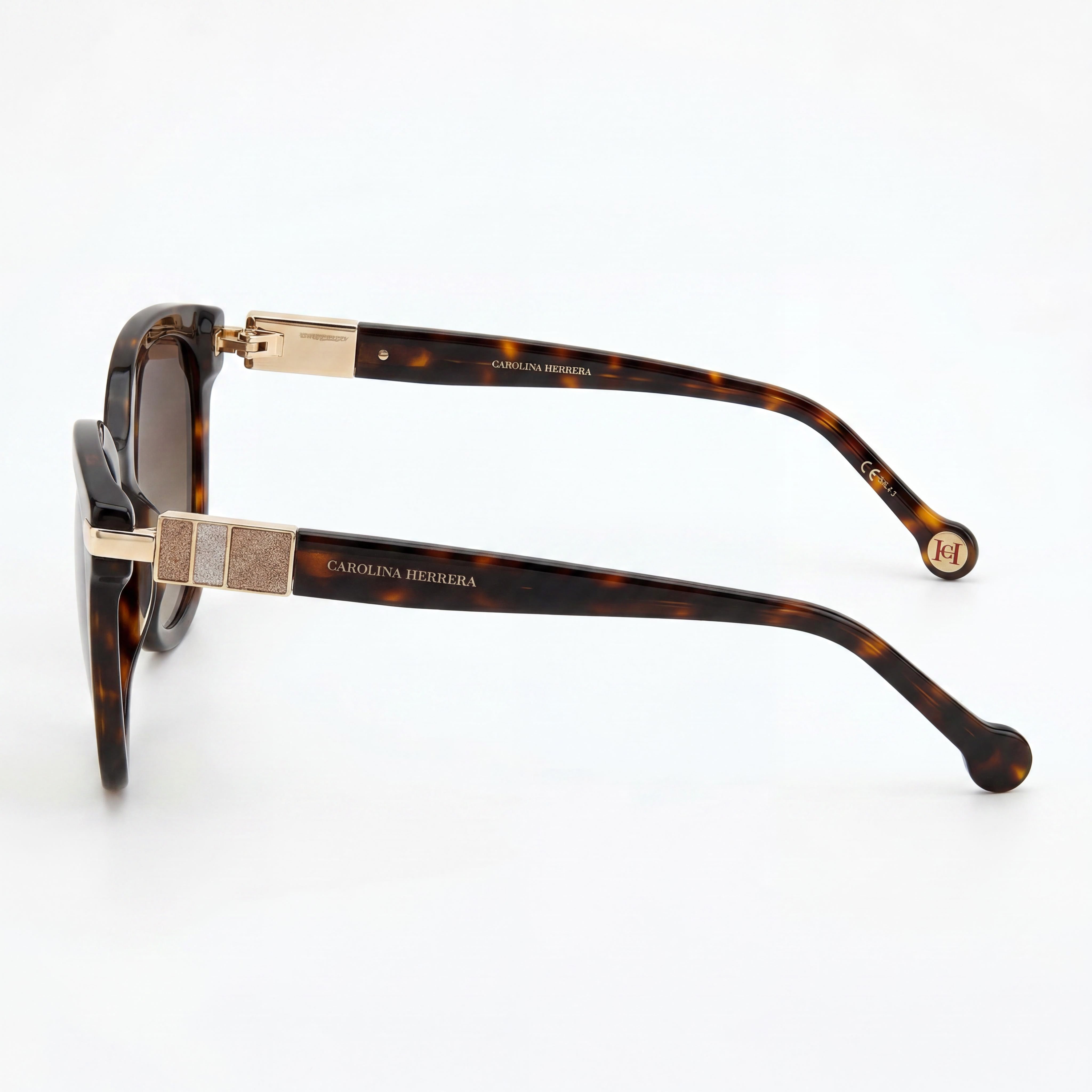 Carolina Herrera Casual Women's Acetate Havana Frame Polycarbonate Brown Shaded Lens UV Protected Sunglasses 55mm, Photo 3