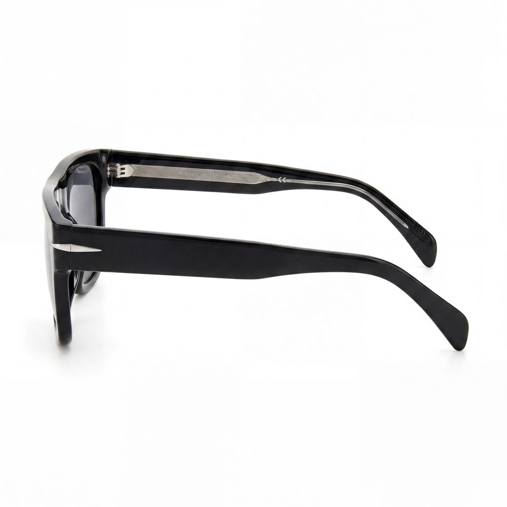 David Beckham Db 7044/S Gafas de sol de acetato para hombre, montura negra y gris, lente negra, no polarizadas, protección UV, 54mm