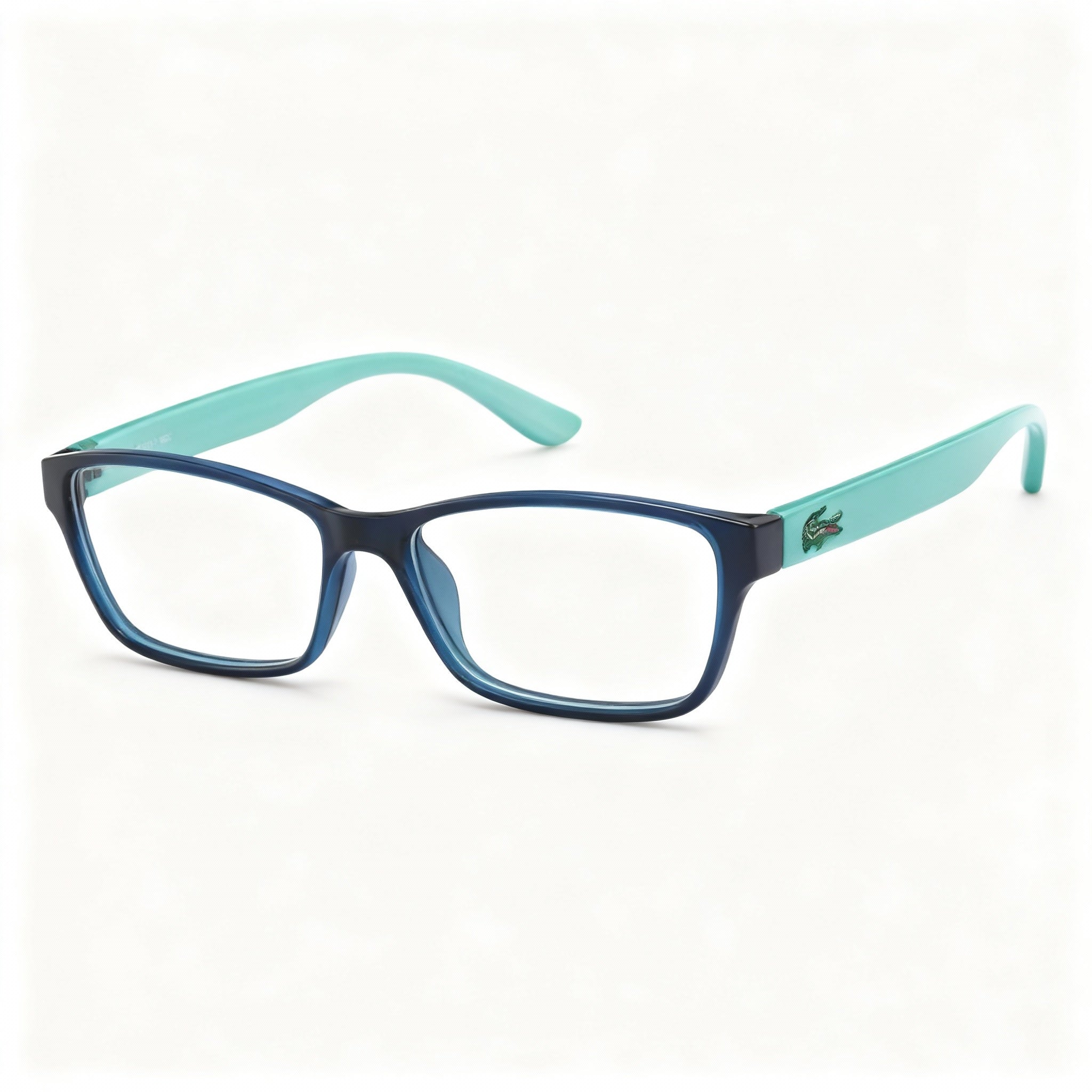 Lacoste L3803b Girls' Full Rim Rectangle Acetate Eyeglasses with Polycarbonate Lenses Black 51mm, Photo 3