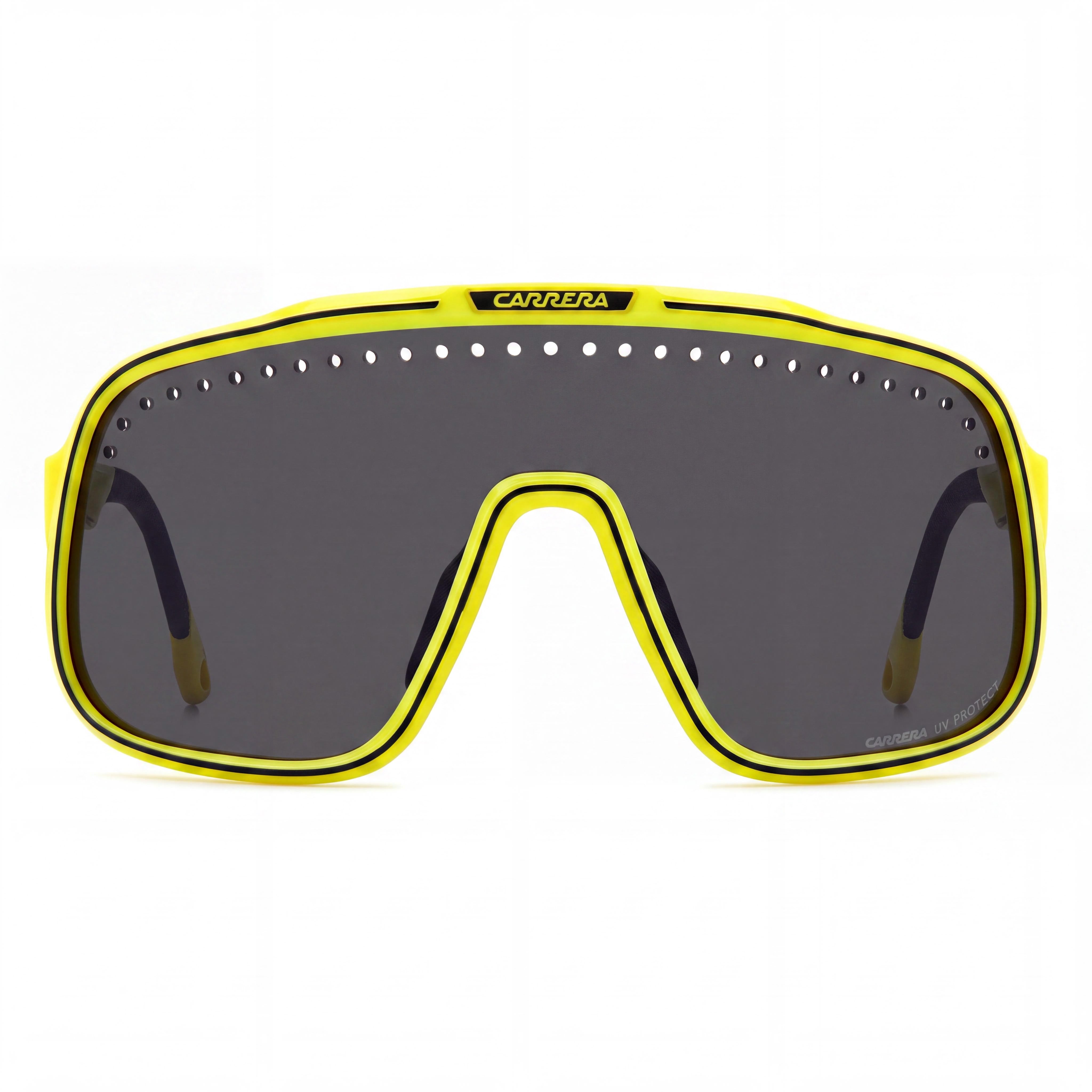 Gafas de sol Carrera C Sport 02/S Mask Unisex ligeras y plegables con montura de plástico en amarillo y negro 99-1-145, Photo 2