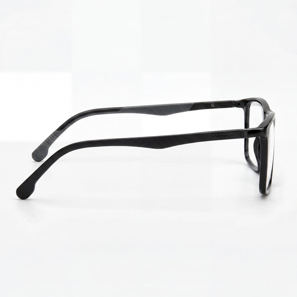 Carrera 8862 Unisex Black Plastic Frame Optical Eyeglasses with Polycarbonate Demo Lenses, 55mm Lens Width