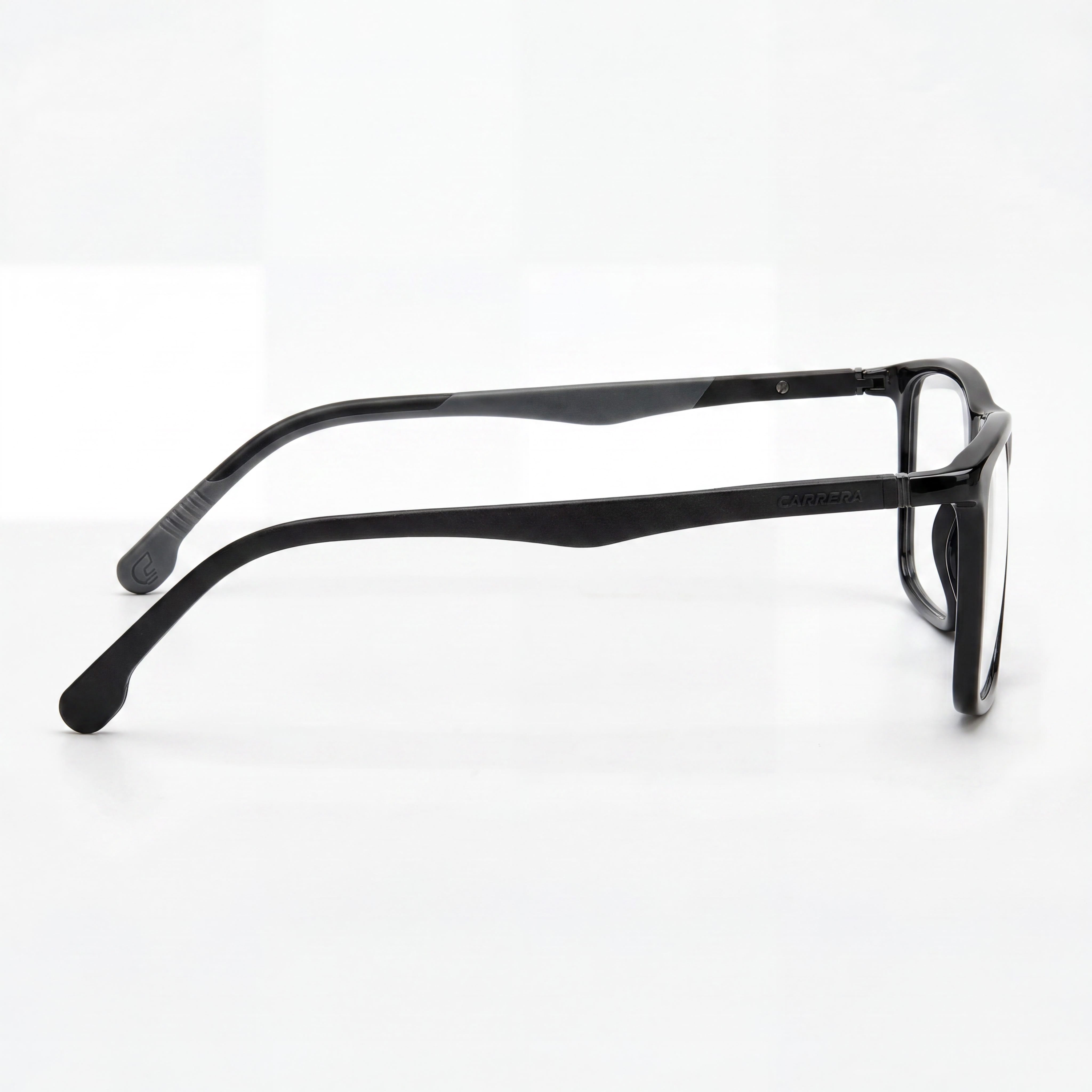 Gafas ópticas unisex Carrera 8862 con montura de plástico negro y lentes de demostración de policarbonato, 55 mm de ancho de lente, Photo 2