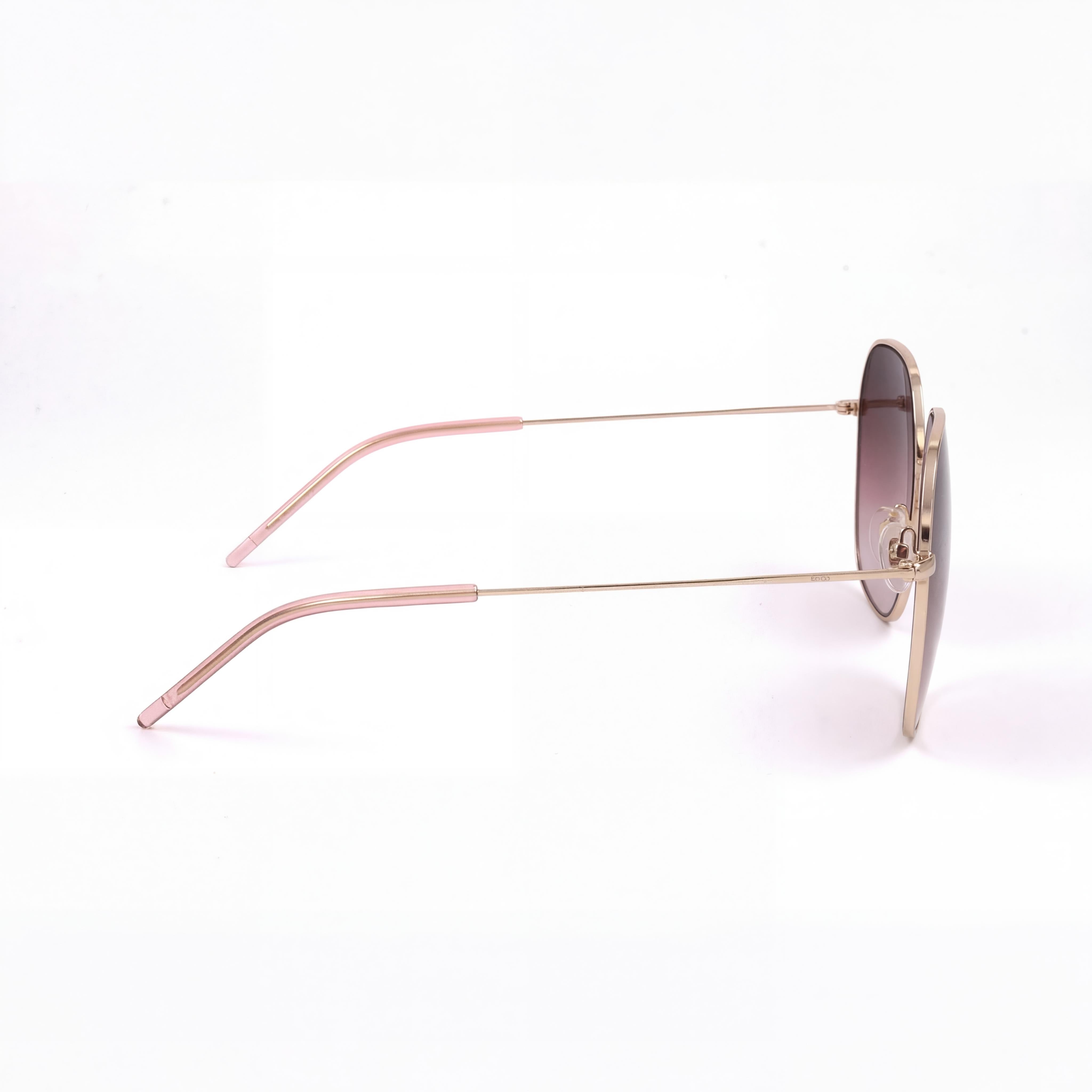 Gafas de sol unisex casuales Hugo Boss de oro rosa y acero inoxidable con cristales degradados no polarizados UV 400 en rosa sombreado, 58 mm, Photo 3