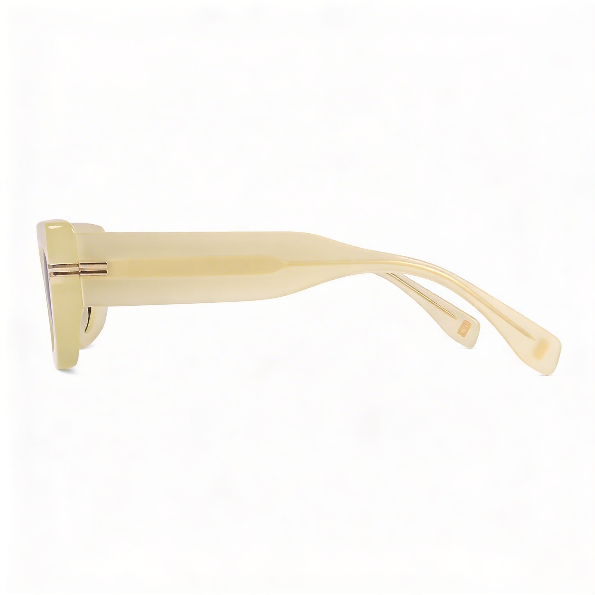 Marc Jacobs Casual Women's Frosted Yellow Acetate Frame with Yellow Polycarbonate Lenses UV Protection 50mm Sunglasses, Photo 3