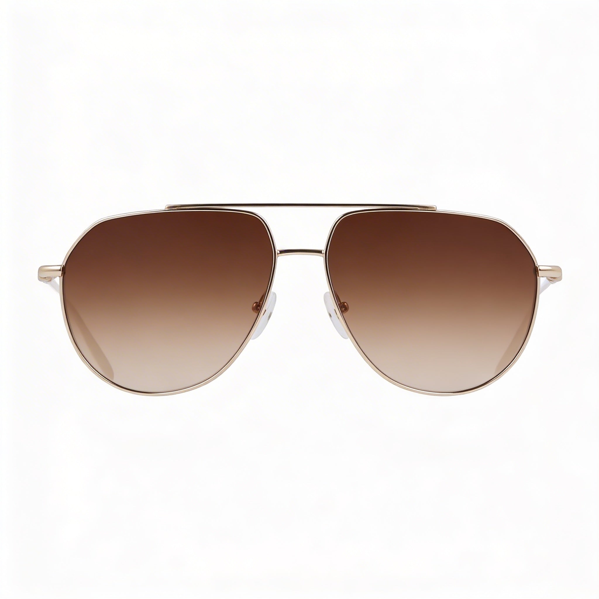 Longchamp Modern Women's Metal Frame Gold Gradient Brown UV Protection Sunglasses 57mm, Photo 1