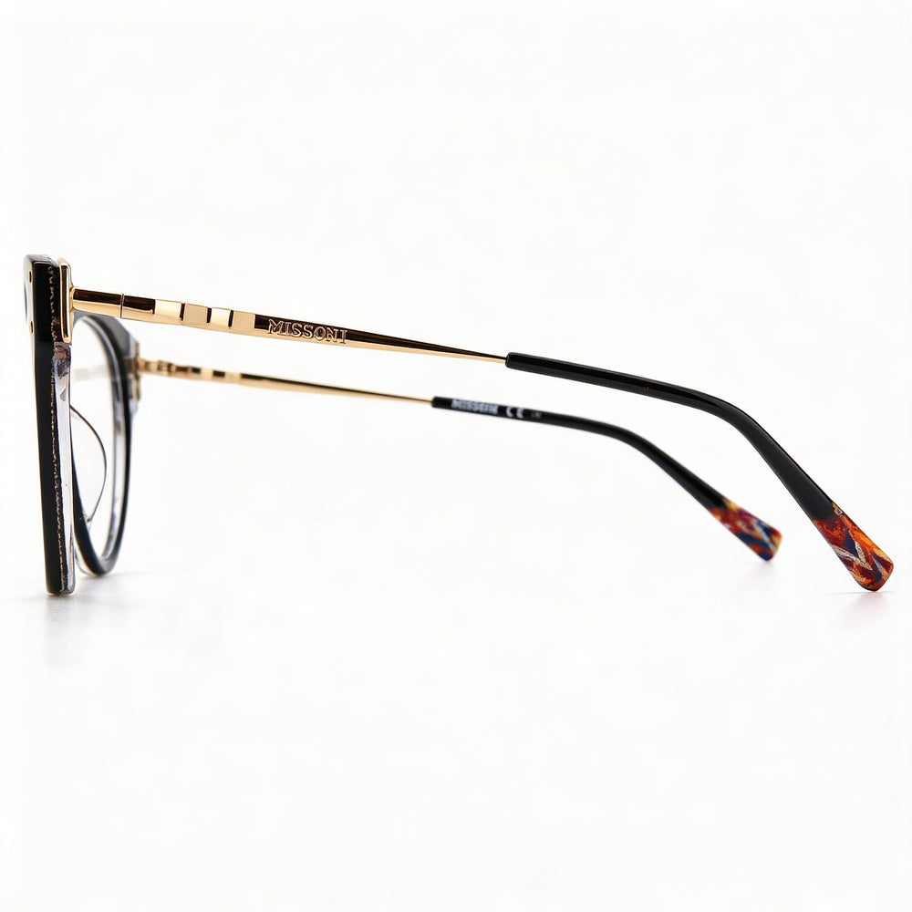 Gafas de sol Missoni Mis 0044 para mujer, estilo moderno, montura de poliamida negra, lentes de policarbonato no polarizadas de 52 mm