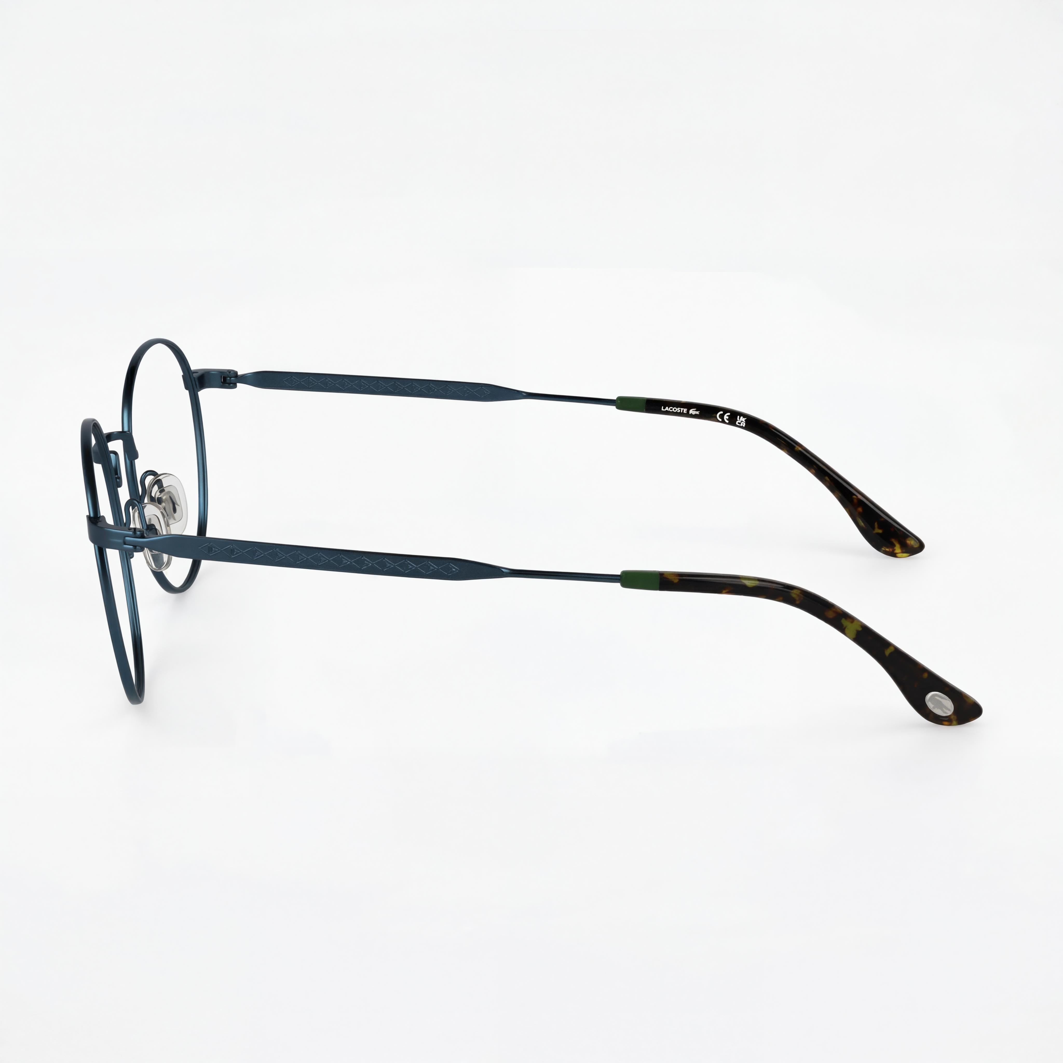 Lacoste Casual Blue Acetate Unisex Eyeglasses with Transparent Non- Polycarbonate Lenses, 51mm, Photo 2