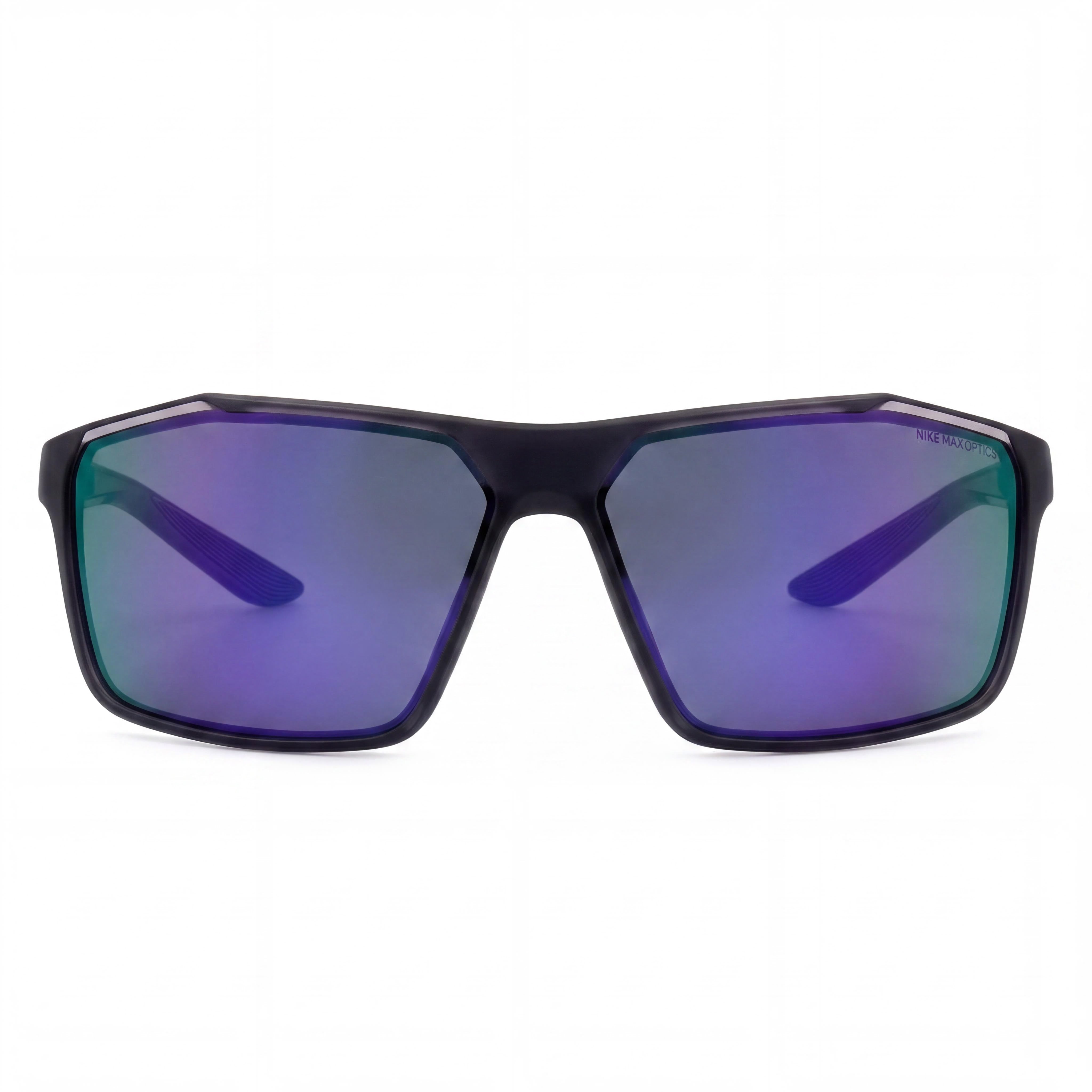 Gafas de sol Nike Windstorm Unisex, montura de plástico mate Gridiron Violet Mirror, lentes grises con espejo violeta, 65 mm, Photo 2