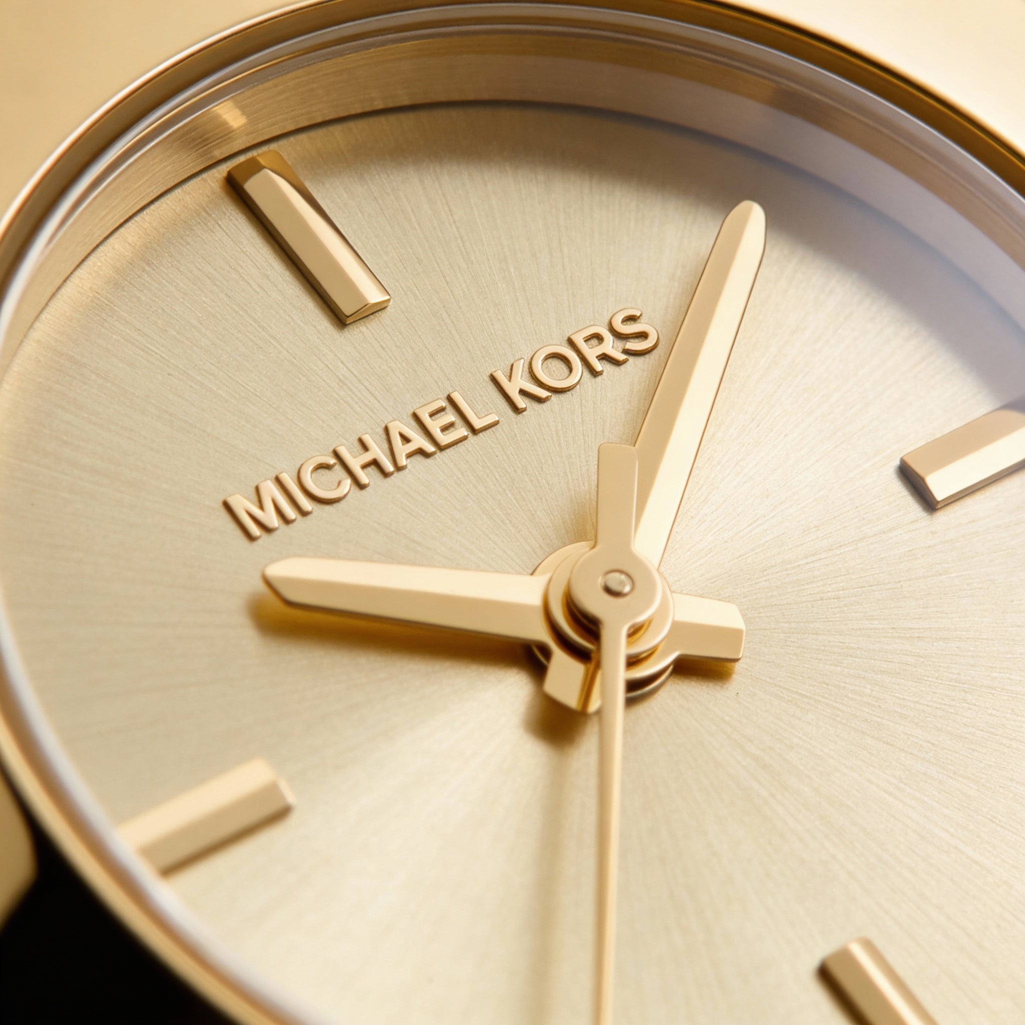 Michael Kors Classic Women's Gold-Tone Stainless Steel Water Resistant Glow In The Dark Watch 21mm