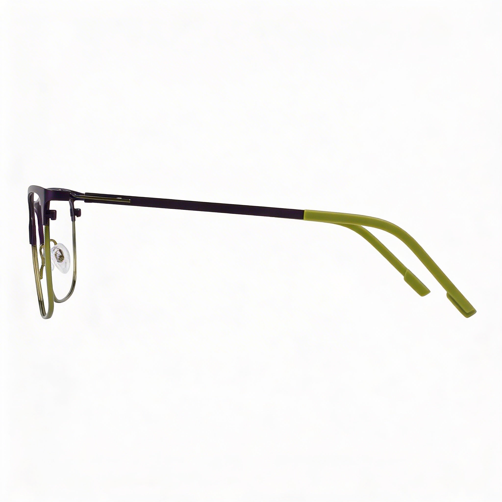 Flexon E1148 Unisex Acetate Frame Eyeglasses with Polycarbonate Lenses, Matte Navy/Olive, 53mm, Photo 3
