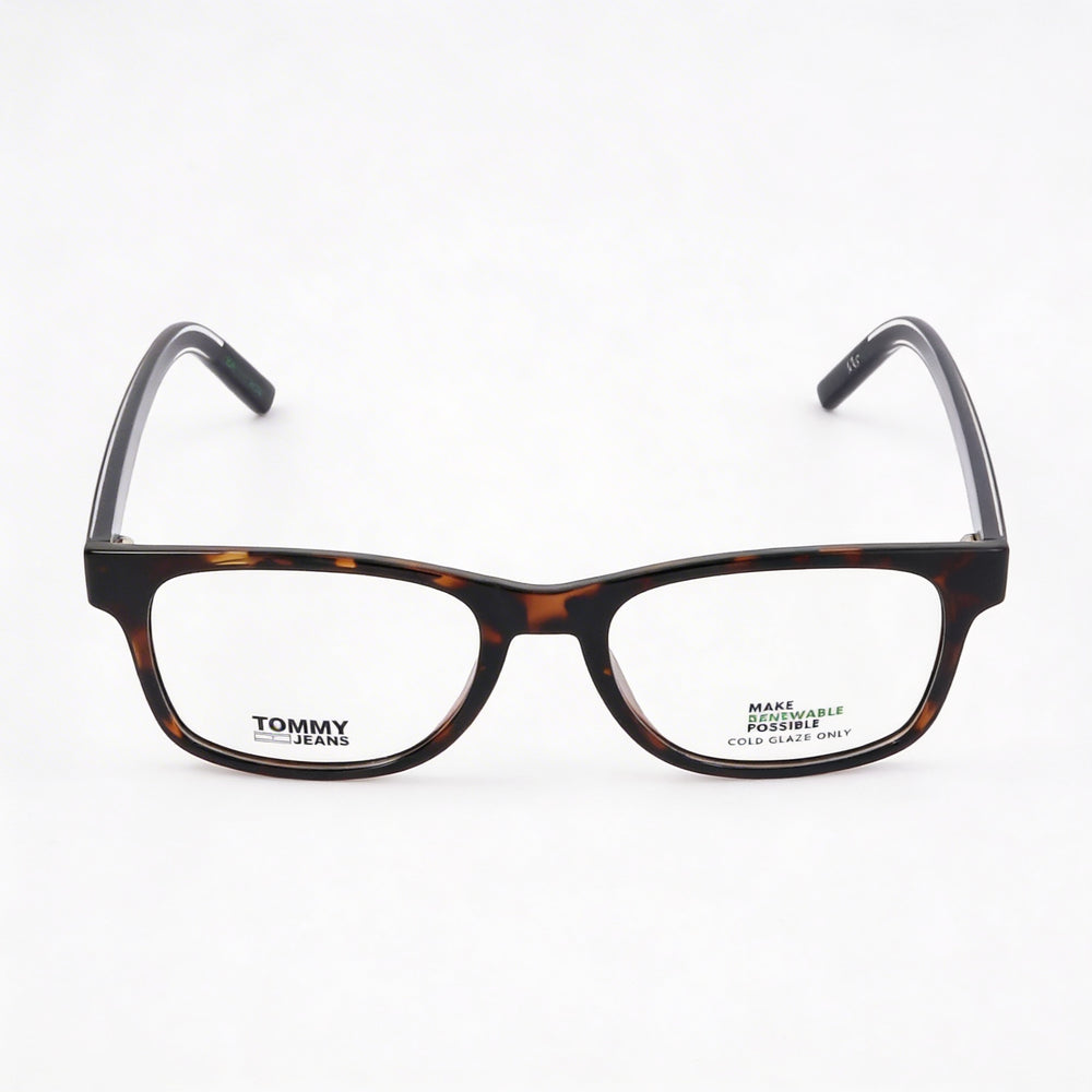 Tommy Hilfiger Gafas Modernas para Hombre con Montura Havana Inyectada y Cristales de Policarbonato no Polarizados, 52 mm