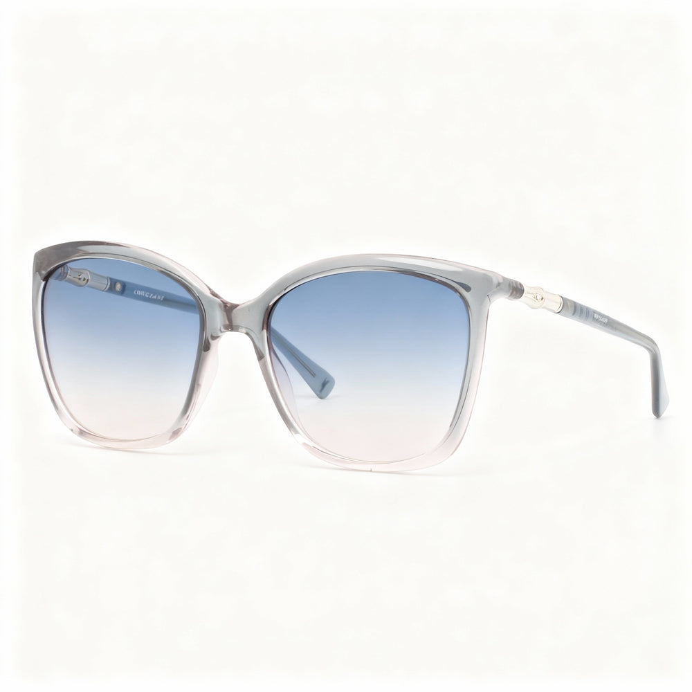 Gafas de sol Longchamp LO710S para mujer, con montura inyectada de policarbonato no polarizado, color azul degradado, 56 mm