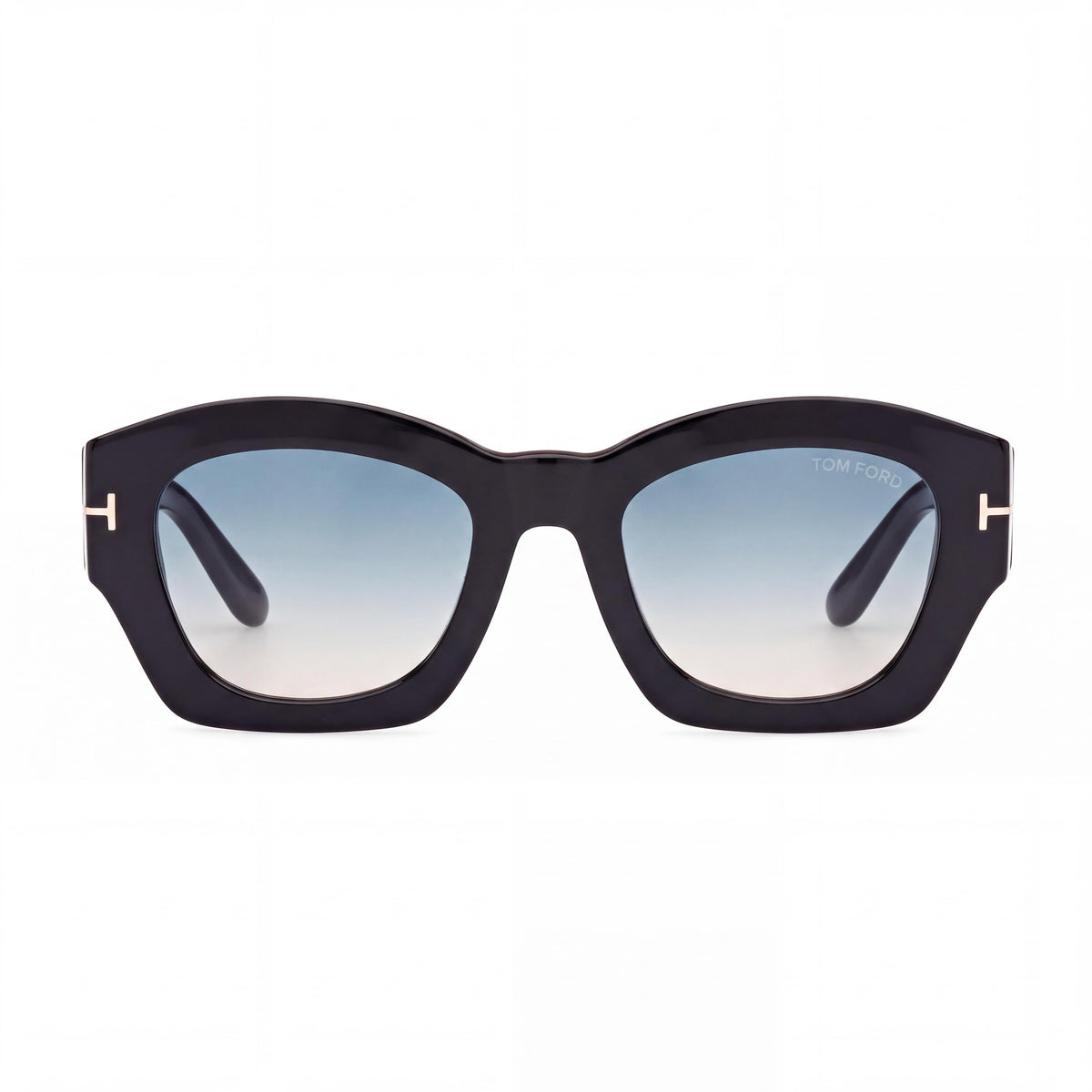 Tom Ford FT 1083 Women's Shiny Black Acetate Polarized Gradient Green UV Protection Sunglasses, Photo 2