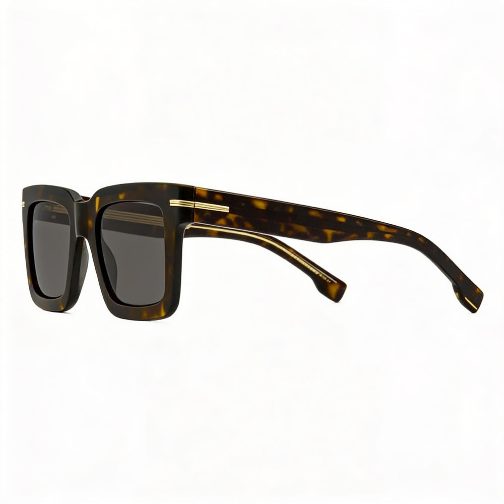 Hugo Boss BOSS 1501/S Gafas de sol unisex, montura de aluminio, color havana, protección UV moderna, 51mm
