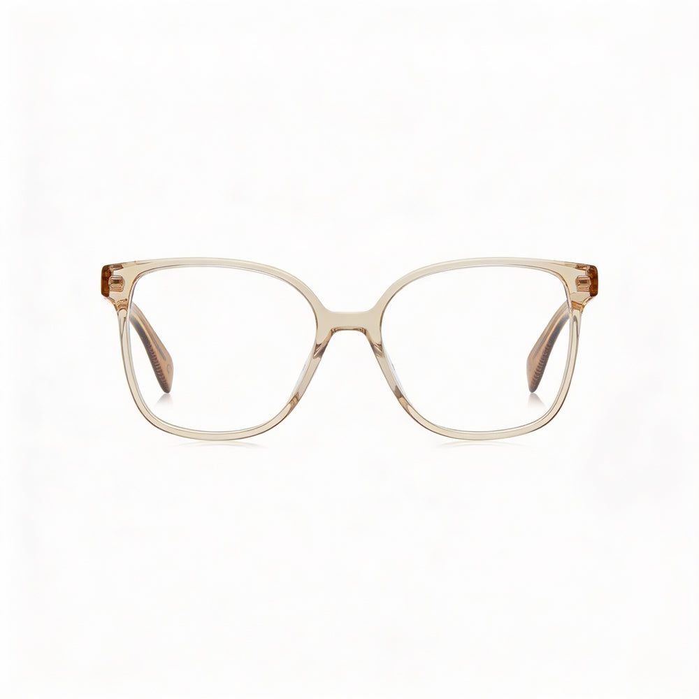 Gafas de sol modernas Rag & Bone para mujer, con montura inyectada de policarbonato beige, no polarizadas y lentes de 54 mm