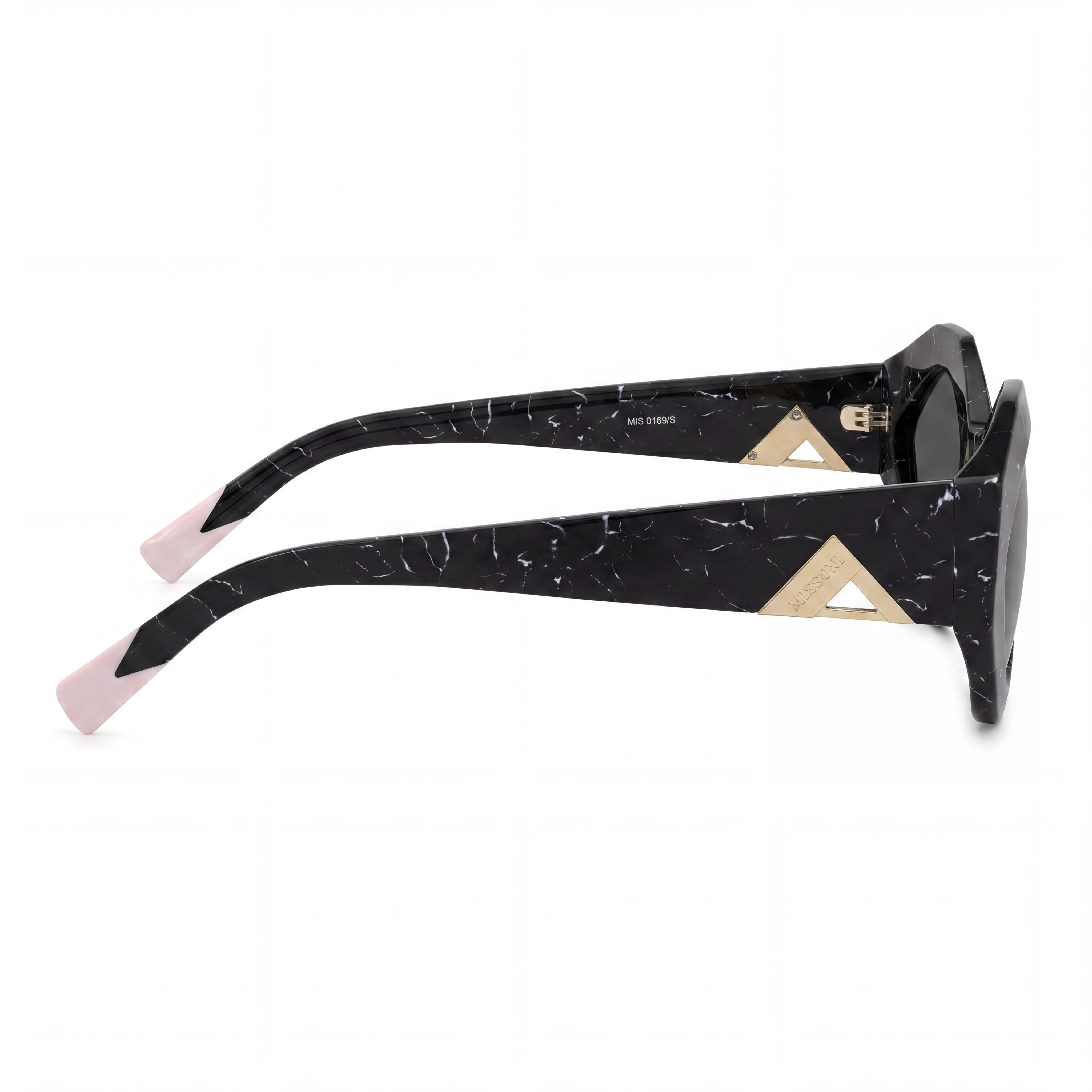 M Missoni Women's Casual Sunglasses with Black Marble Acetate Frame & Polycarbonate Lenses 56mm, Photo 2