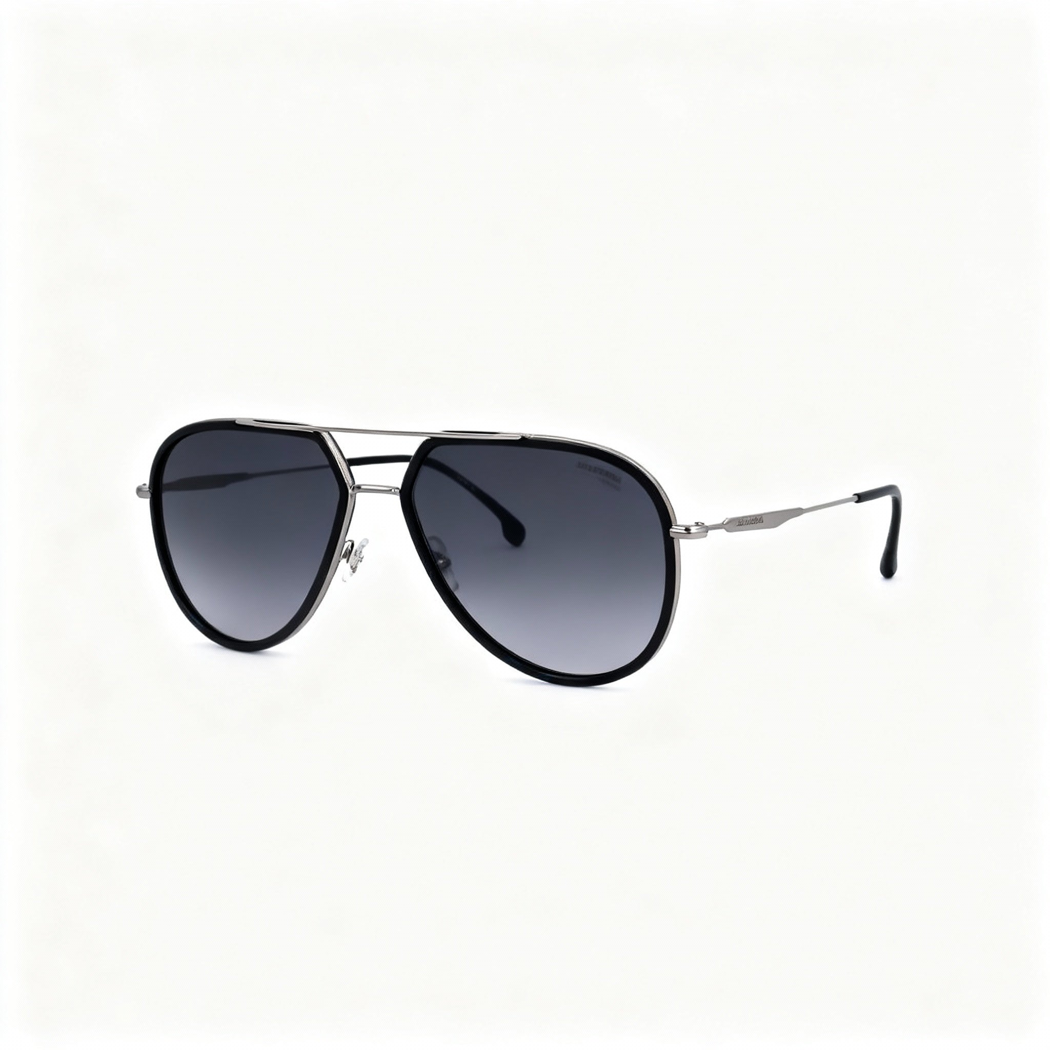 Carrera CARRERA 295/S Unisex Stainless Steel Sunglasses, Black Grey Shaded Frame, Dark Grey Shaded Lenses, 58mm, Photo 3