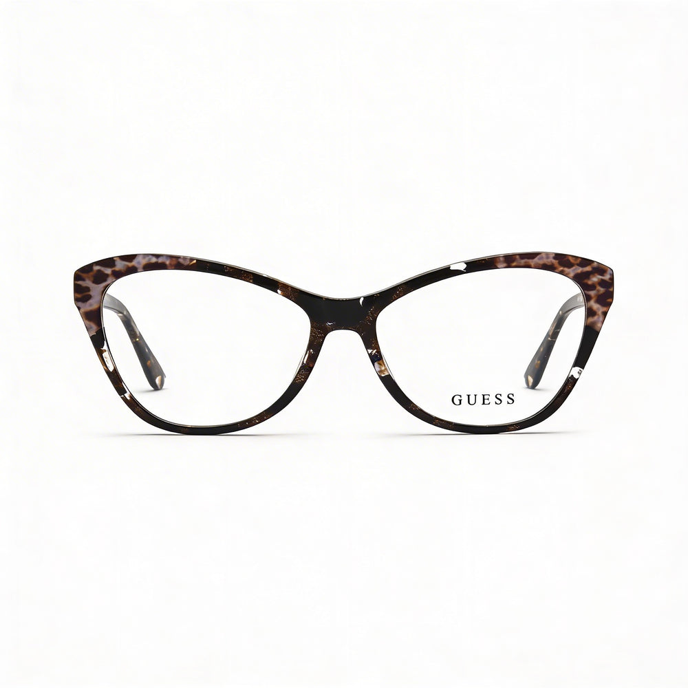 GUESS GU2818 Women's Dark Brown Acetate Optical Eyeglasses Frame with Demo Lenses, Lens 56mm, Bridge 16mm, Temple 140mm