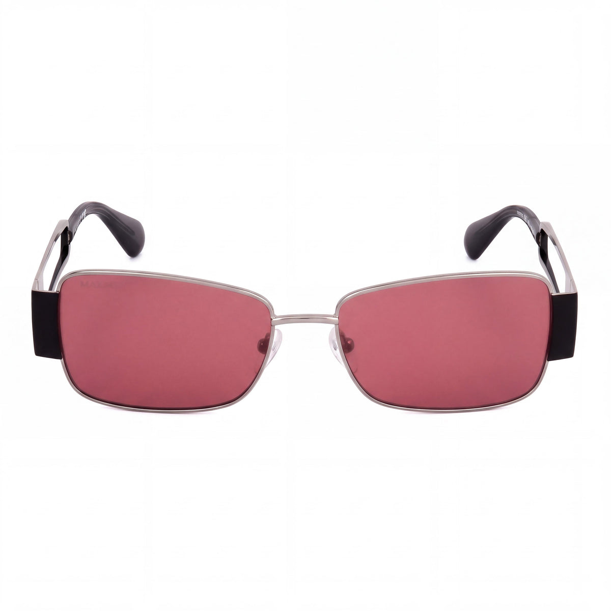 Max & Co. Mo0070 Women's Metal Frame Sunglasses, Shiny Light Ruthenium with Grey Lenses, Size 55/16/140, Photo 2