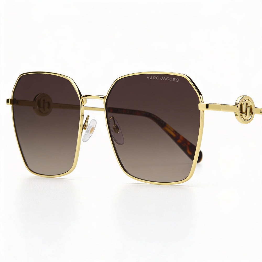 Gafas de sol Marc Jacobs MARC 729/S para mujer, estilo casual, metal dorado, color marrón habano, sin polarizar, de 58 mm