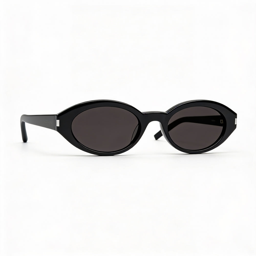 Yves Saint Laurent SL 567-001 Women's Acetate Black Rounded Cat-Eye 51mm UV Protection Sunglasses