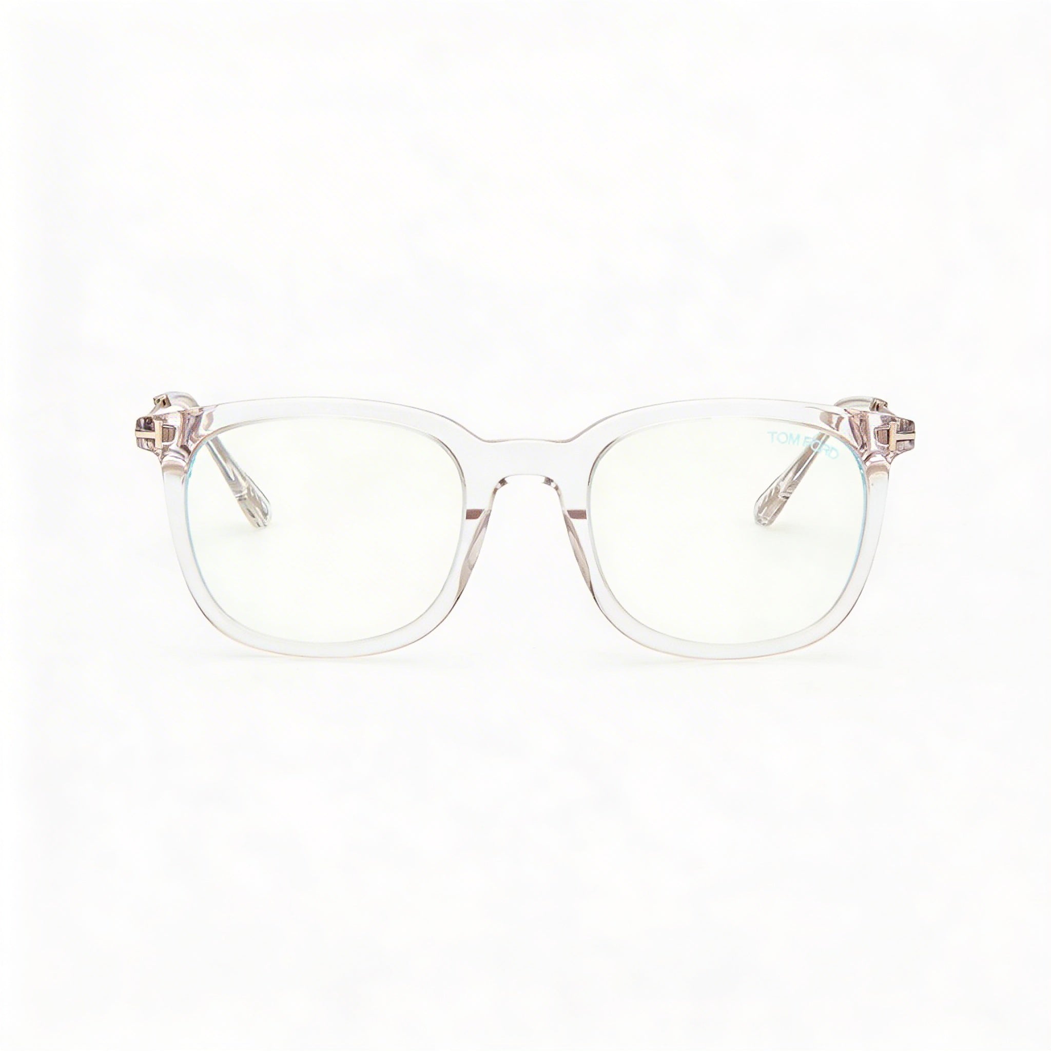 Tom Ford FT5904-B BLUE BLOCK Men's Clear Lenses Crystal Shiny Palladium 50mm, Photo 2