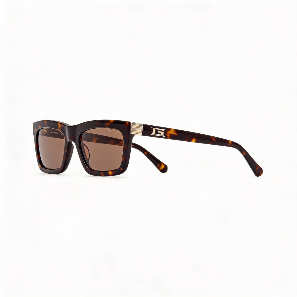 GUESS Gu00212 Unisex Dark Havana Plastic Frame with Brown UV 400 Non-Polarized Lenses 55mm