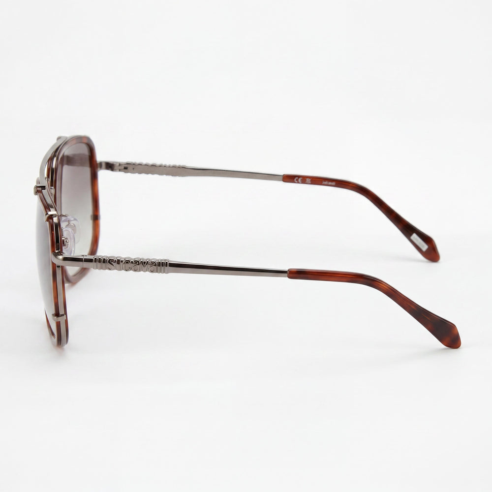 Just Cavalli Casual Women's Shiny Red Havana Metal Frame UV Protection Sunglasses 58mm