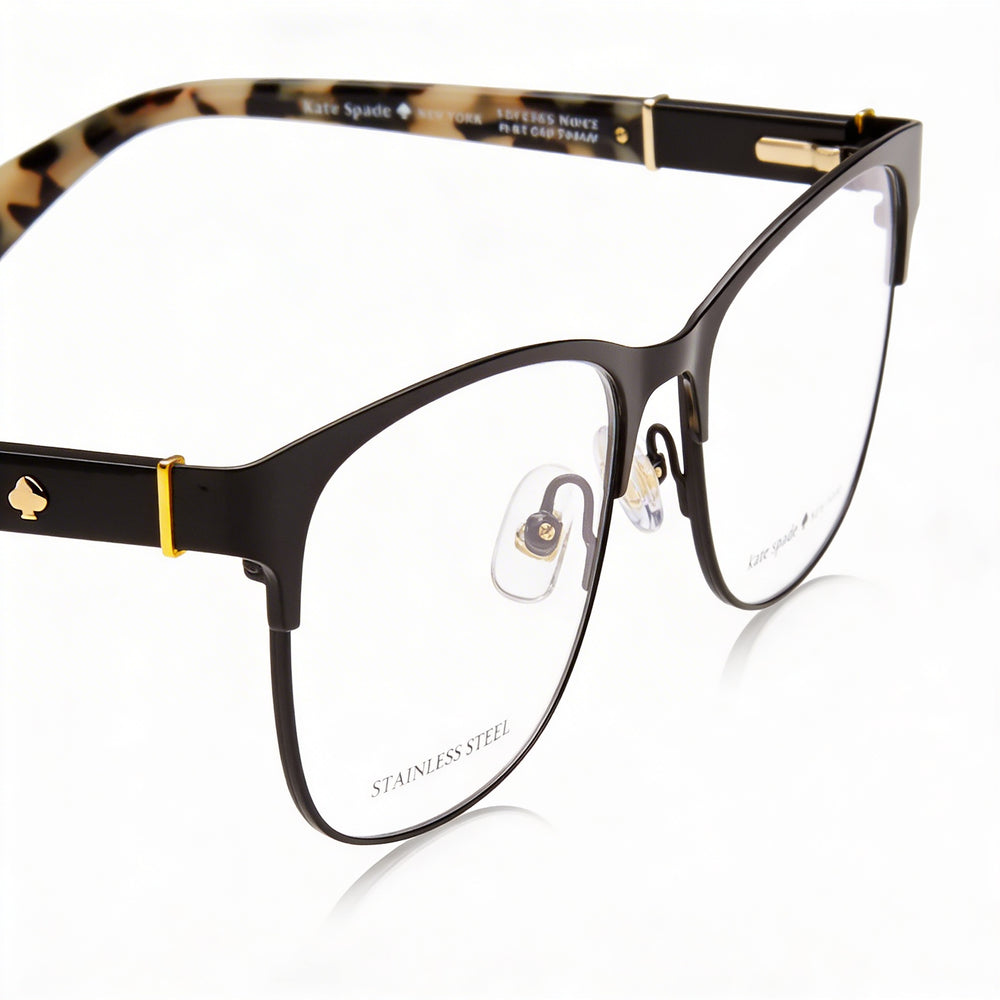 Gafas de sol Kate Spade New York Benedetta con montura metálica y lentes de policarbonato en negro mate, 51 mm