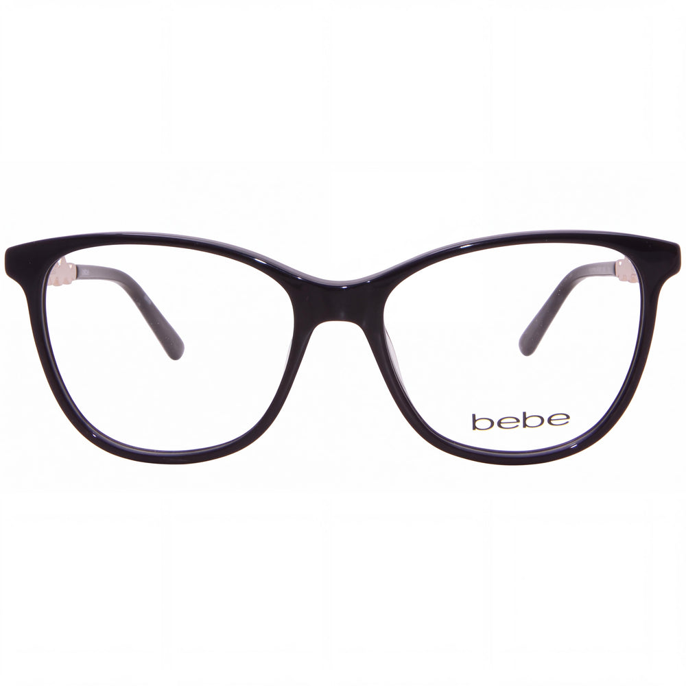 Gafas de hombre bebe BB5229 con montura de plástico negra y lentes transparentes no graduadas, talla 52-16-140