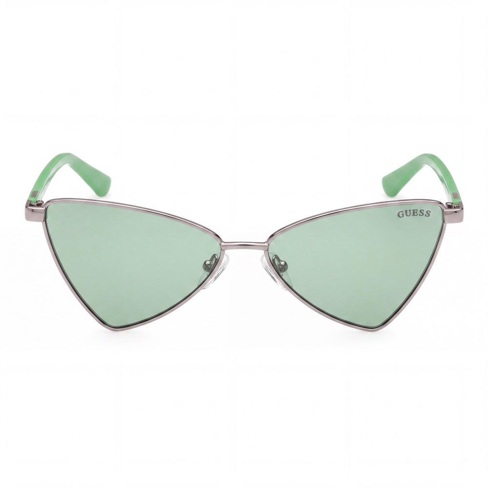 GAFAS DE SOL GUESS FEMENINAS CON PROTECCIÓN UV, Montura Metálica, Gunmetal, Degradado Verde, No Polarizadas, 55mm